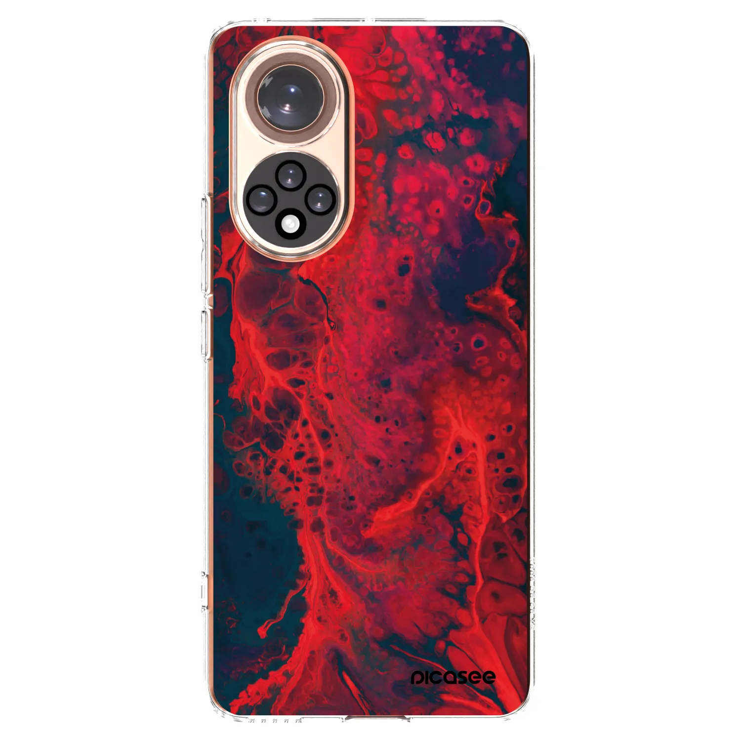 Picasee silikonska prozirna maskica za Honor 50 5G - Organic red