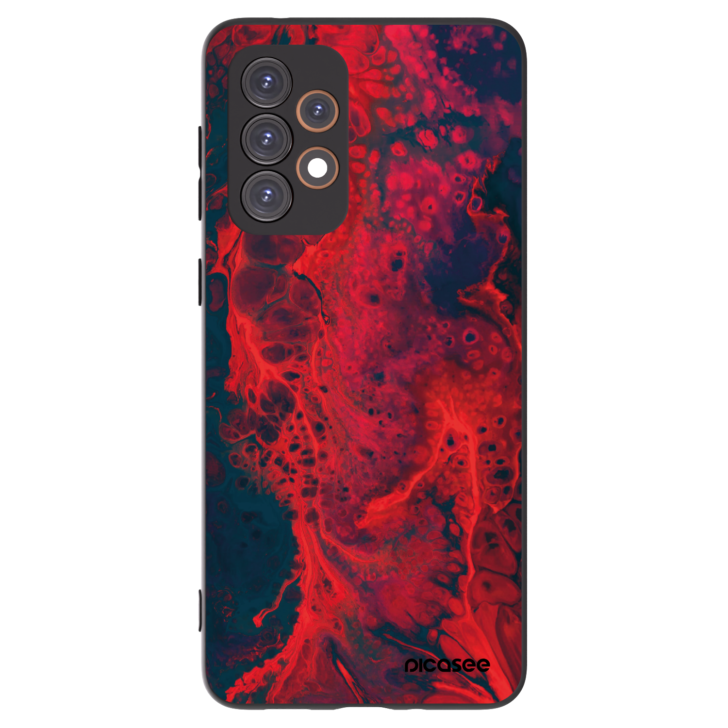 Picasee crna silikonska maskica za Samsung Galaxy A33 5G A336 - Organic red