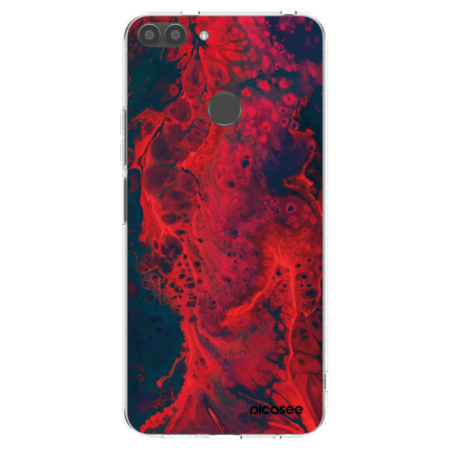 Picasee silikonska prozirna maskica za Huawei P Smart - Organic red