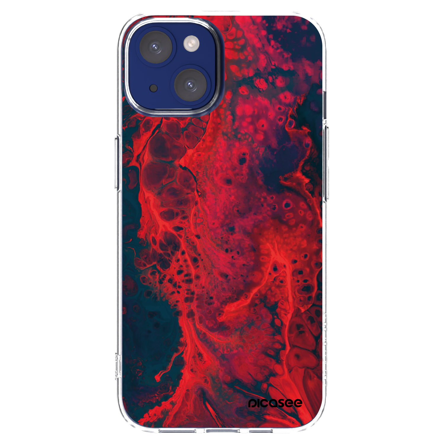 Picasee silikonska prozirna maskica za Apple iPhone 14 - Organic red