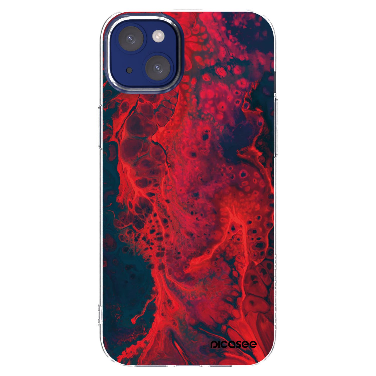 Picasee silikonska prozirna maskica za Apple iPhone 14 Plus - Organic red