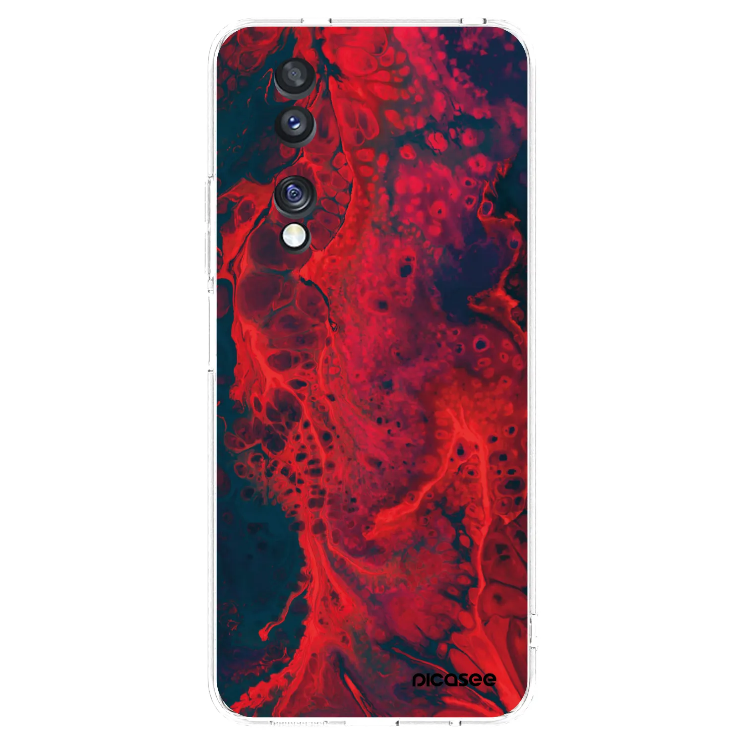 Picasee silikonska prozirna maskica za Honor 70 - Organic red