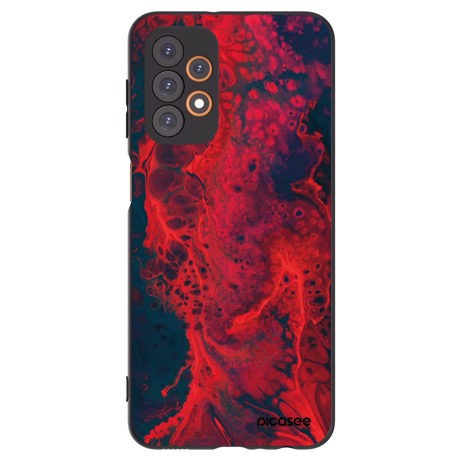 Picasee crna silikonska maskica za Samsung Galaxy A23 A236B 5G - Organic red