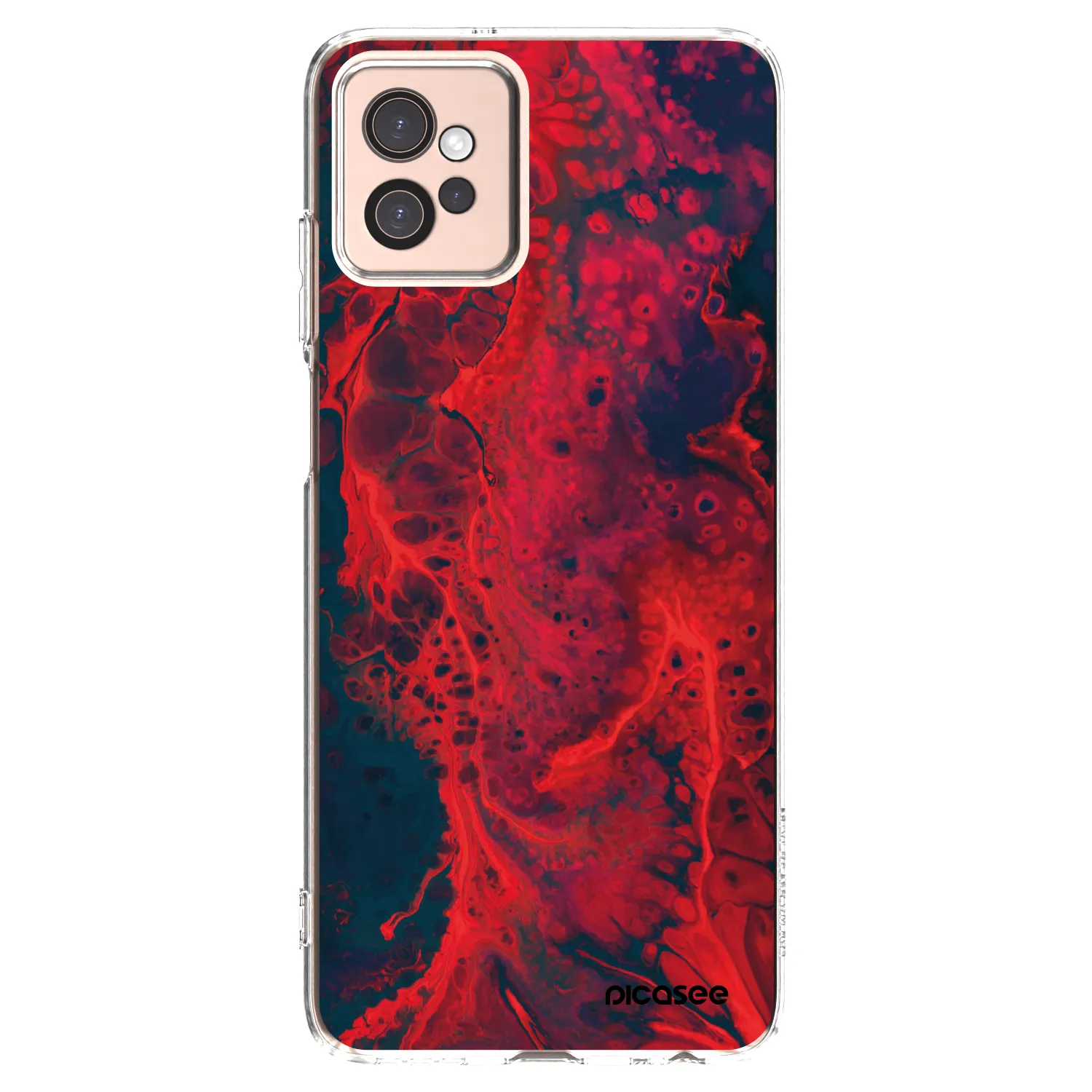 Picasee silikonska prozirna maskica za Motorola Moto G32 - Organic red