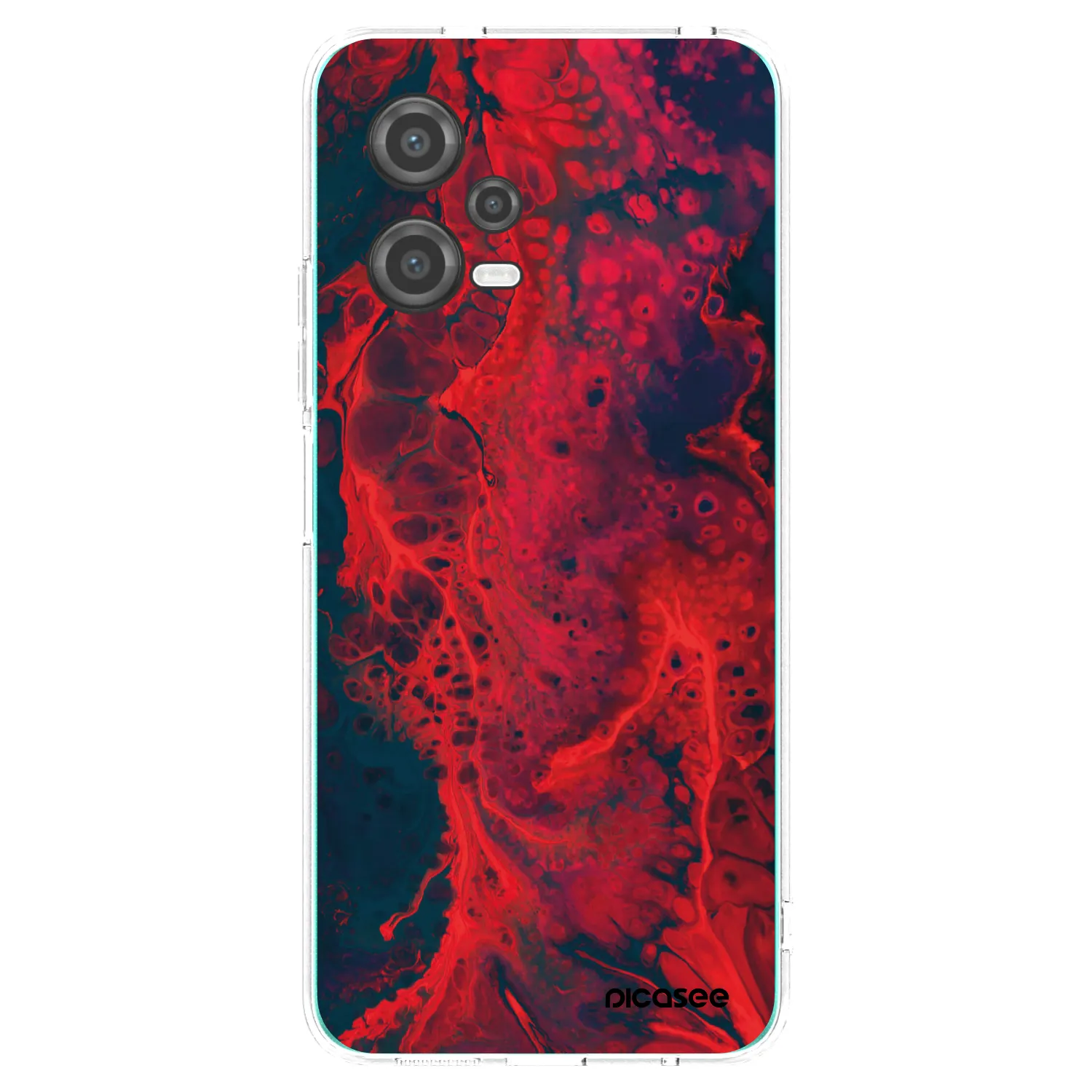 Picasee silikonska prozirna maskica za Xiaomi Poco X5 - Organic red