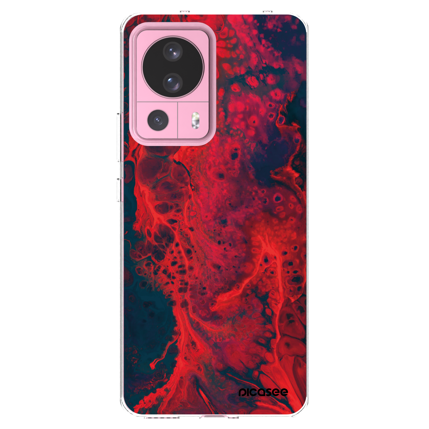 Picasee silikonska prozirna maskica za Xiaomi 13 Lite - Organic red