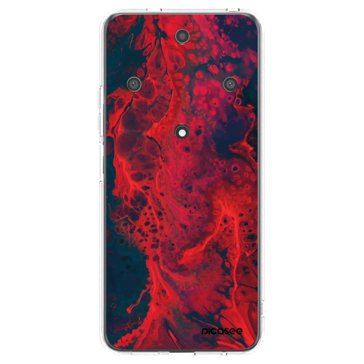 Picasee silikonska prozirna maskica za Honor Magic5 Lite 5G - Organic red