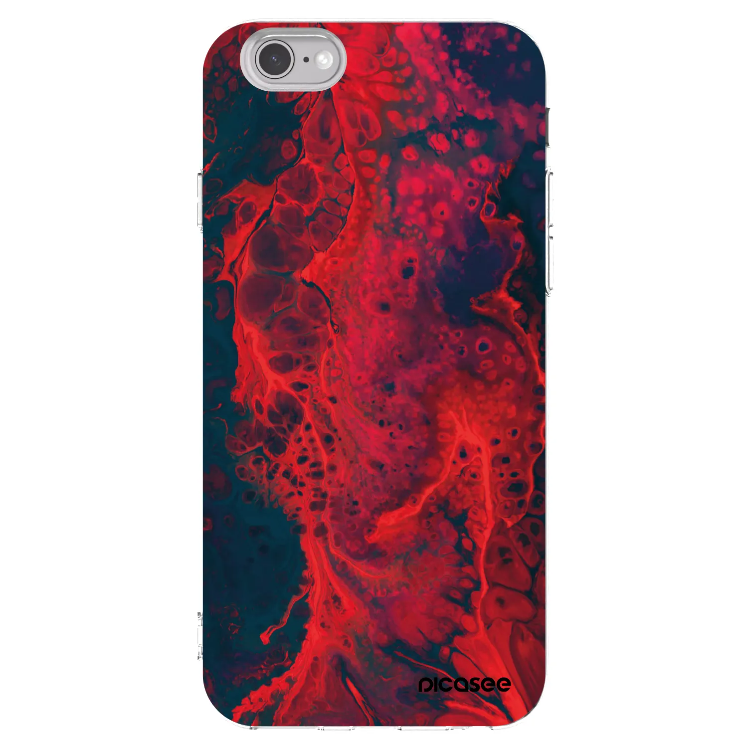 Picasee silikonska prozirna maskica za Apple iPhone 6/6S - Organic red