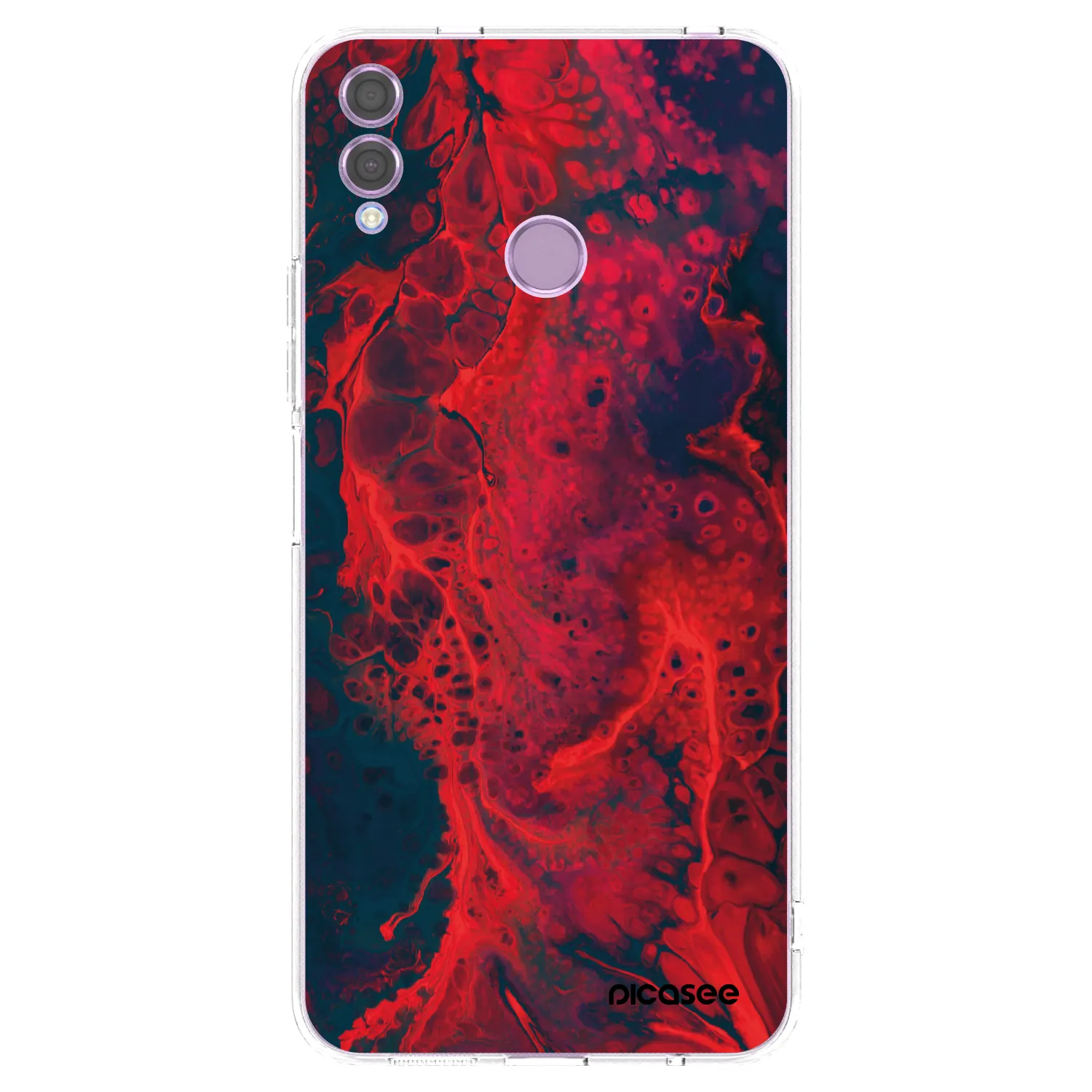 Picasee silikonska prozirna maskica za Honor 8X - Organic red