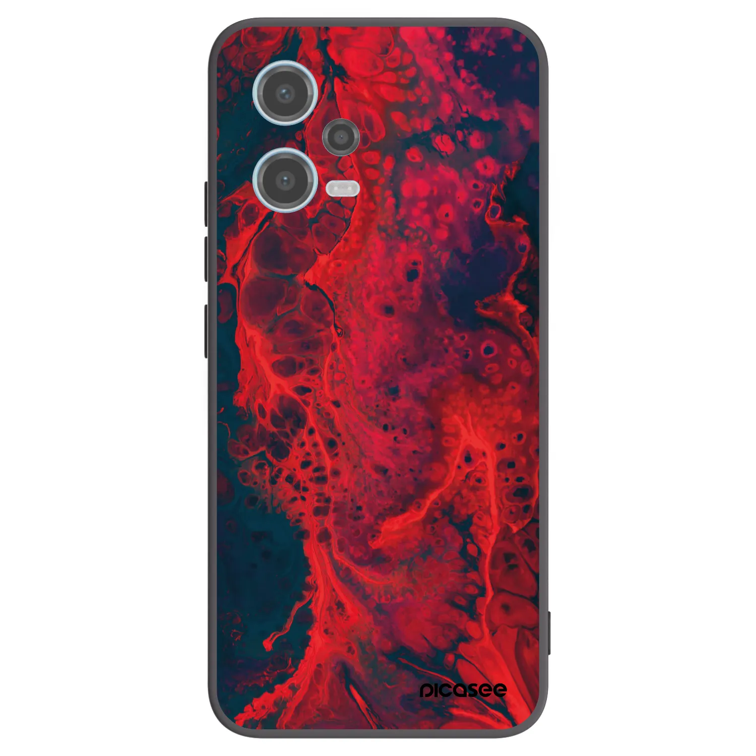 Picasee crna silikonska maskica za Xiaomi Redmi Note 12 5G - Organic red