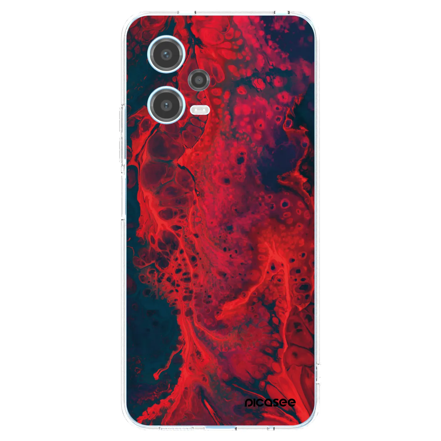 Picasee silikonska prozirna maskica za Xiaomi Redmi Note 12 5G - Organic red