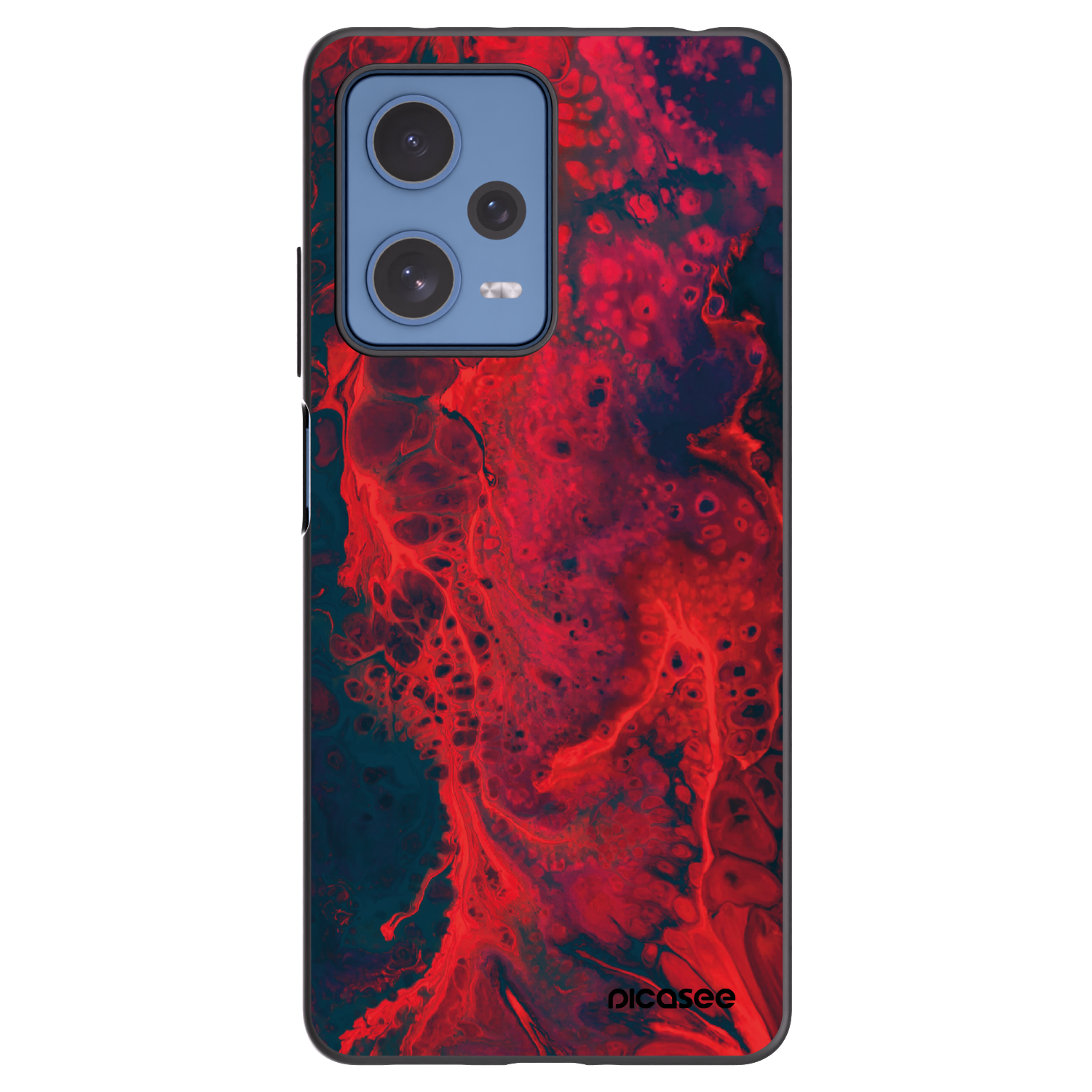 Picasee crna silikonska maskica za Xiaomi Redmi Note 12 Pro 5G - Organic red