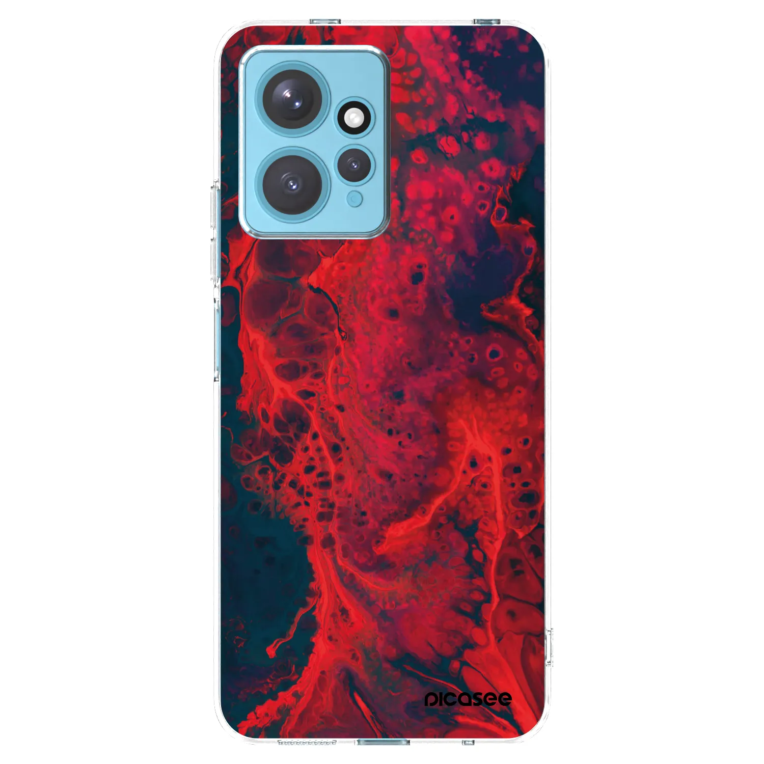 Picasee silikonska prozirna maskica za Xiaomi Redmi Note 12 4G - Organic red