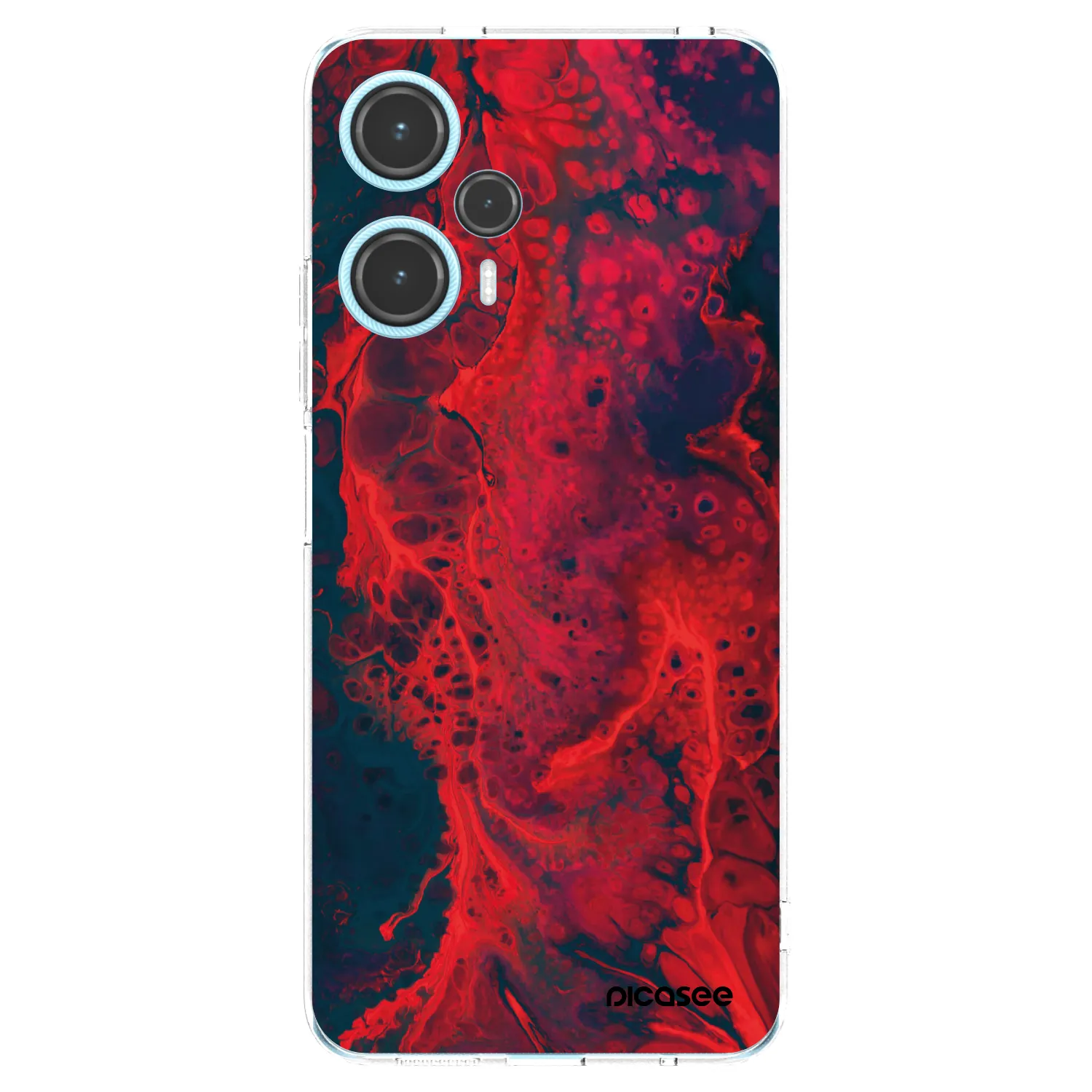 Picasee silikonska prozirna maskica za Xiaomi Poco F5 - Organic red