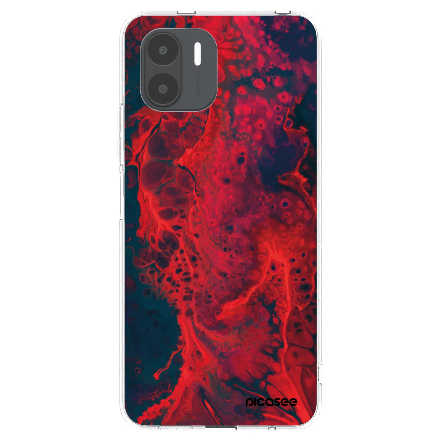 Picasee silikonska prozirna maskica za Xiaomi Redmi A2 - Organic red