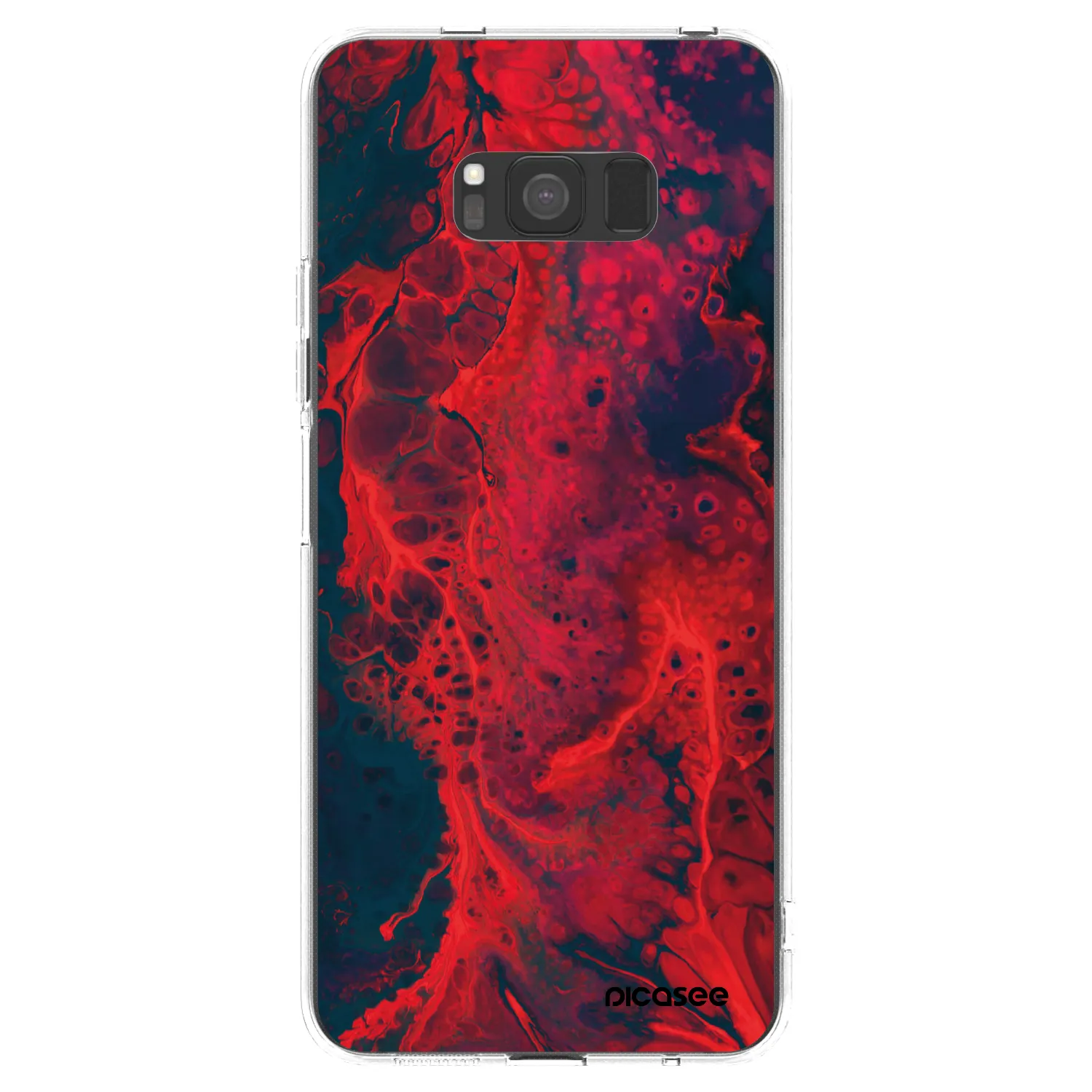 Picasee silikonska prozirna maskica za Samsung Galaxy S8 G950F - Organic red