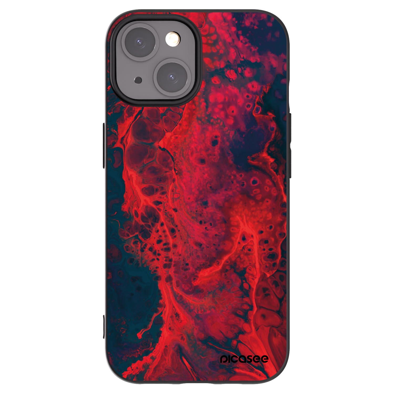 Picasee crna silikonska maskica za Apple iPhone 15 - Organic red