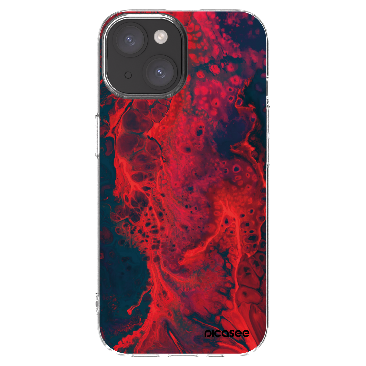 Picasee silikonska prozirna maskica za Apple iPhone 15 - Organic red