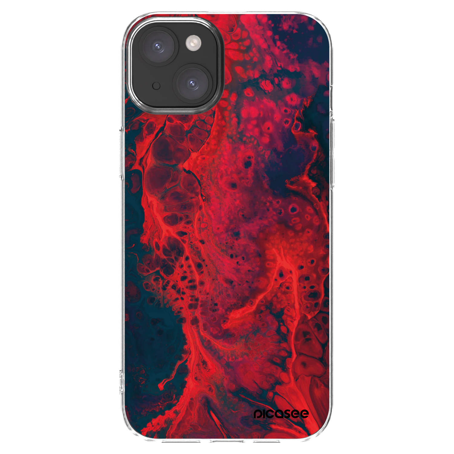 Picasee silikonska prozirna maskica za Apple iPhone 15 Plus - Organic red