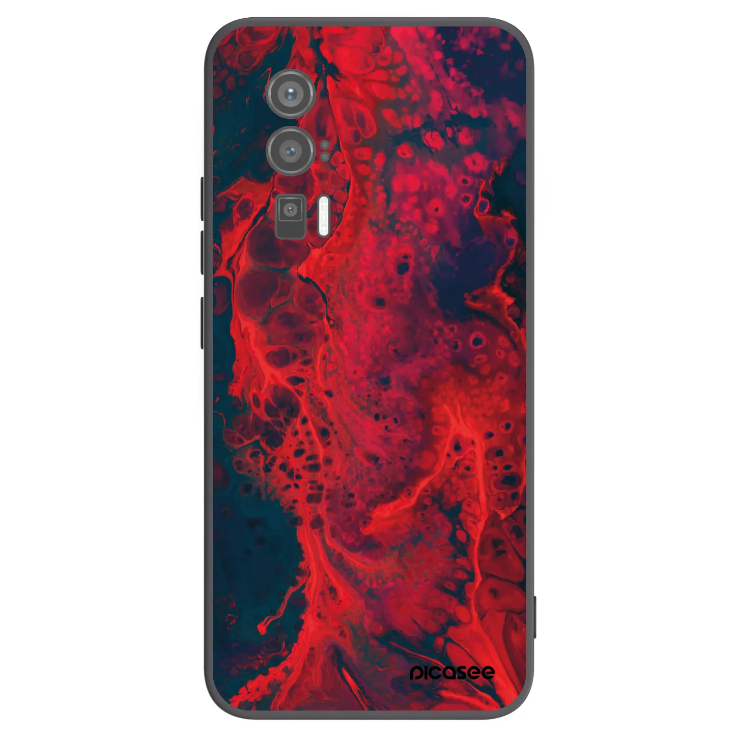 Picasee crna silikonska maskica za Xiaomi Poco F5 Pro 5G - Organic red