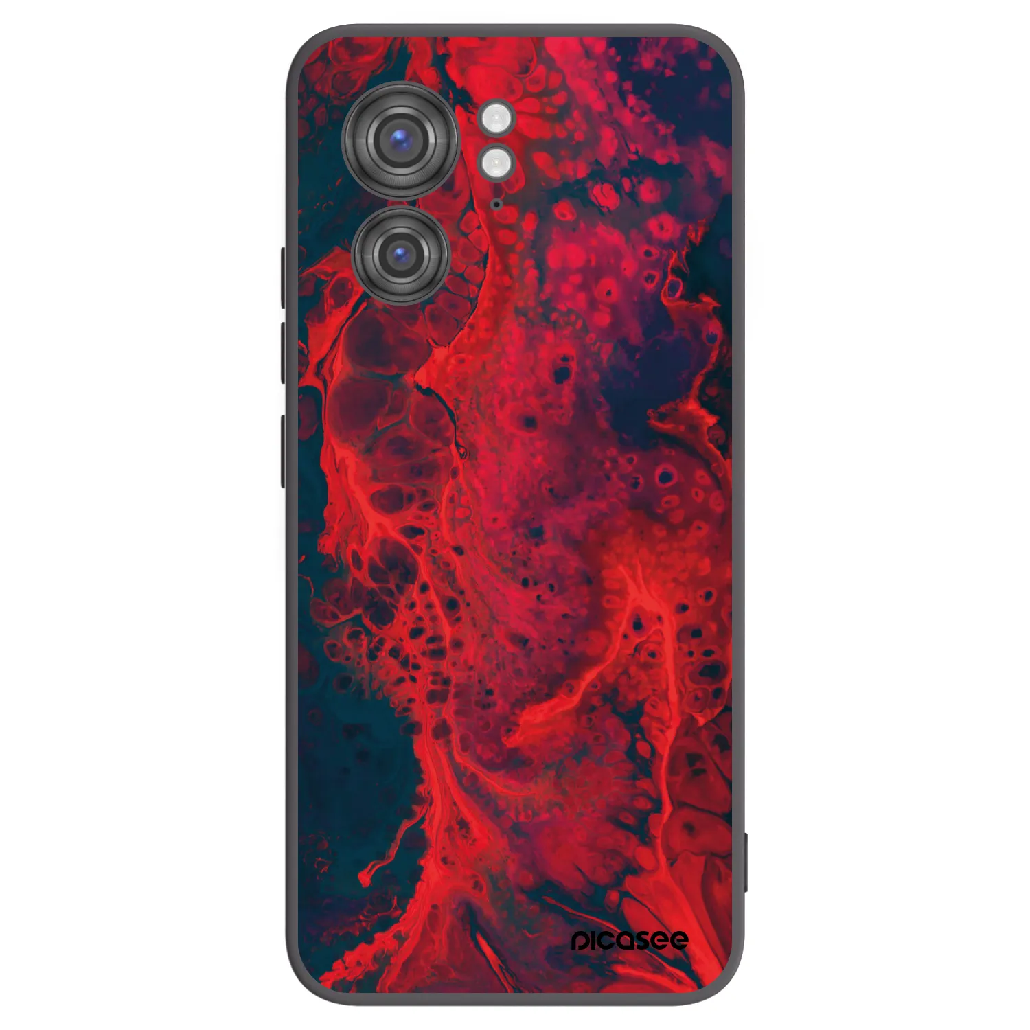 Picasee crna silikonska maskica za Motorola Edge 40 - Organic red