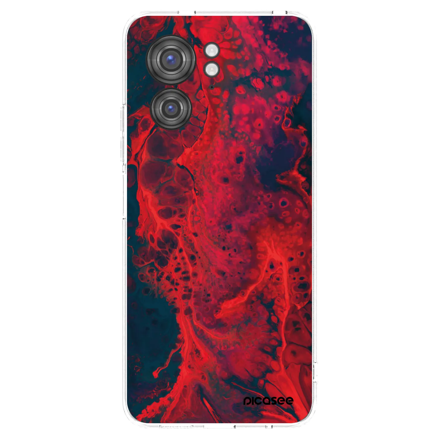 Picasee silikonska prozirna maskica za Motorola Edge 40 - Organic red