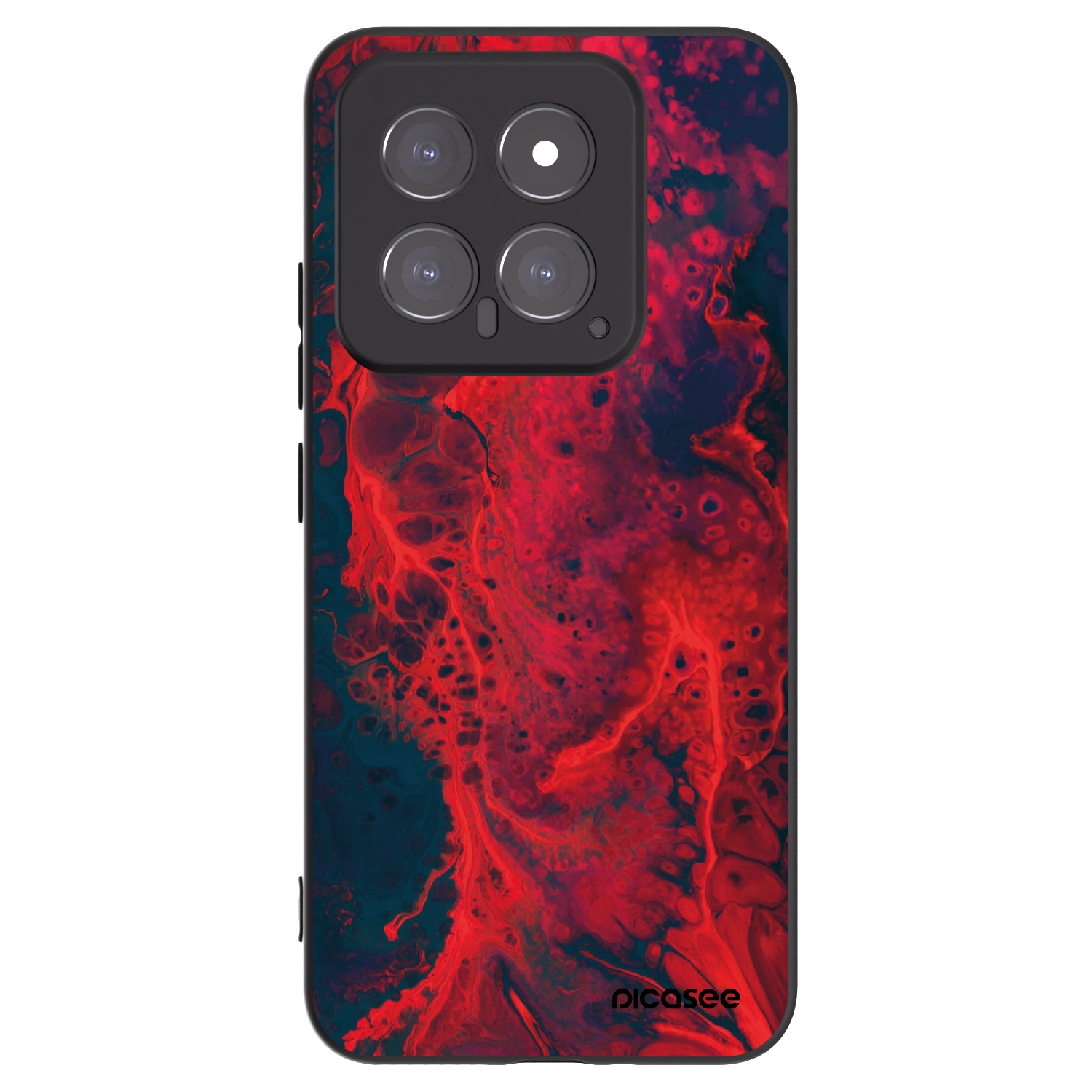 Picasee crna silikonska maskica za Xiaomi 14 - Organic red
