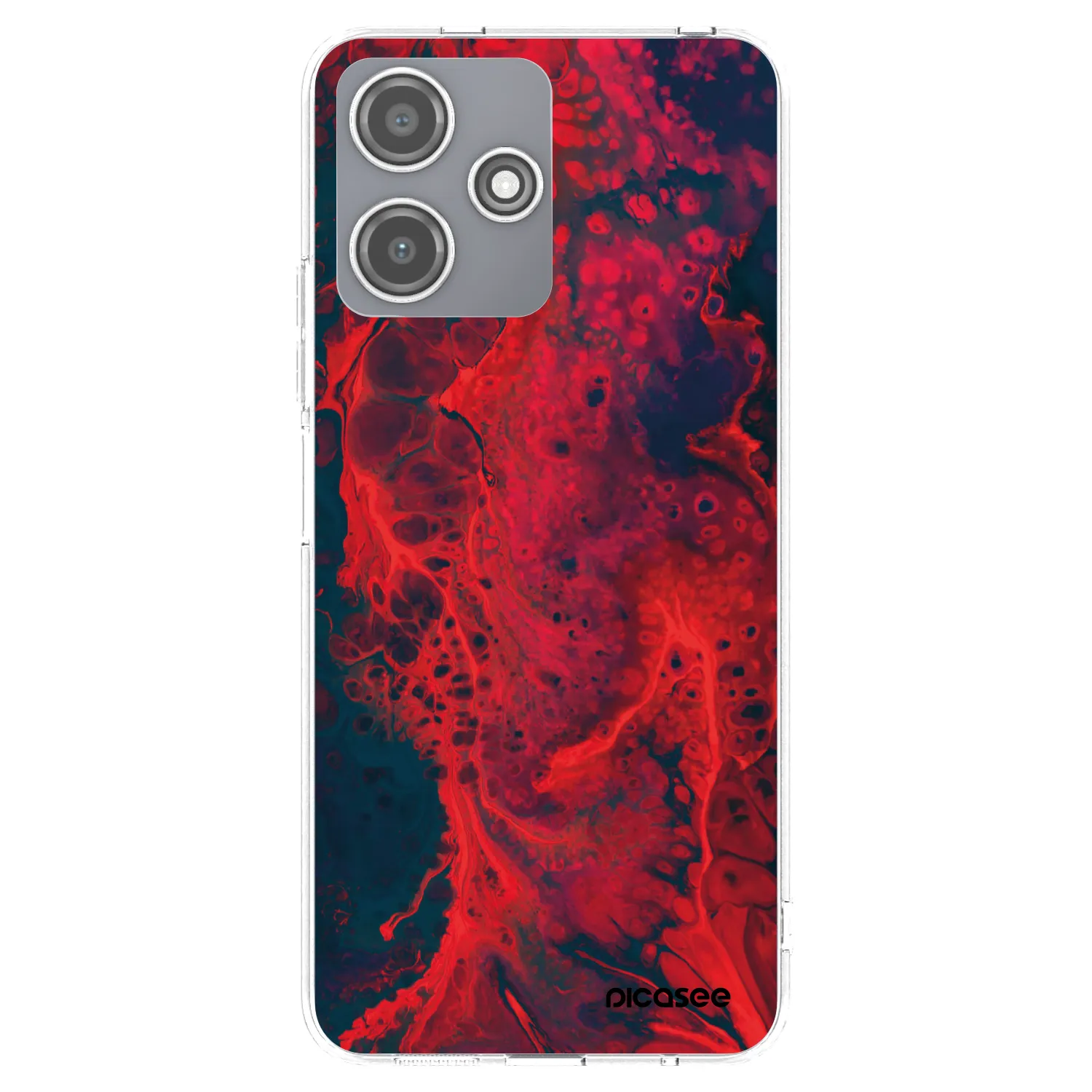 Picasee silikonska prozirna maskica za Xiaomi Redmi 12 5G - Organic red