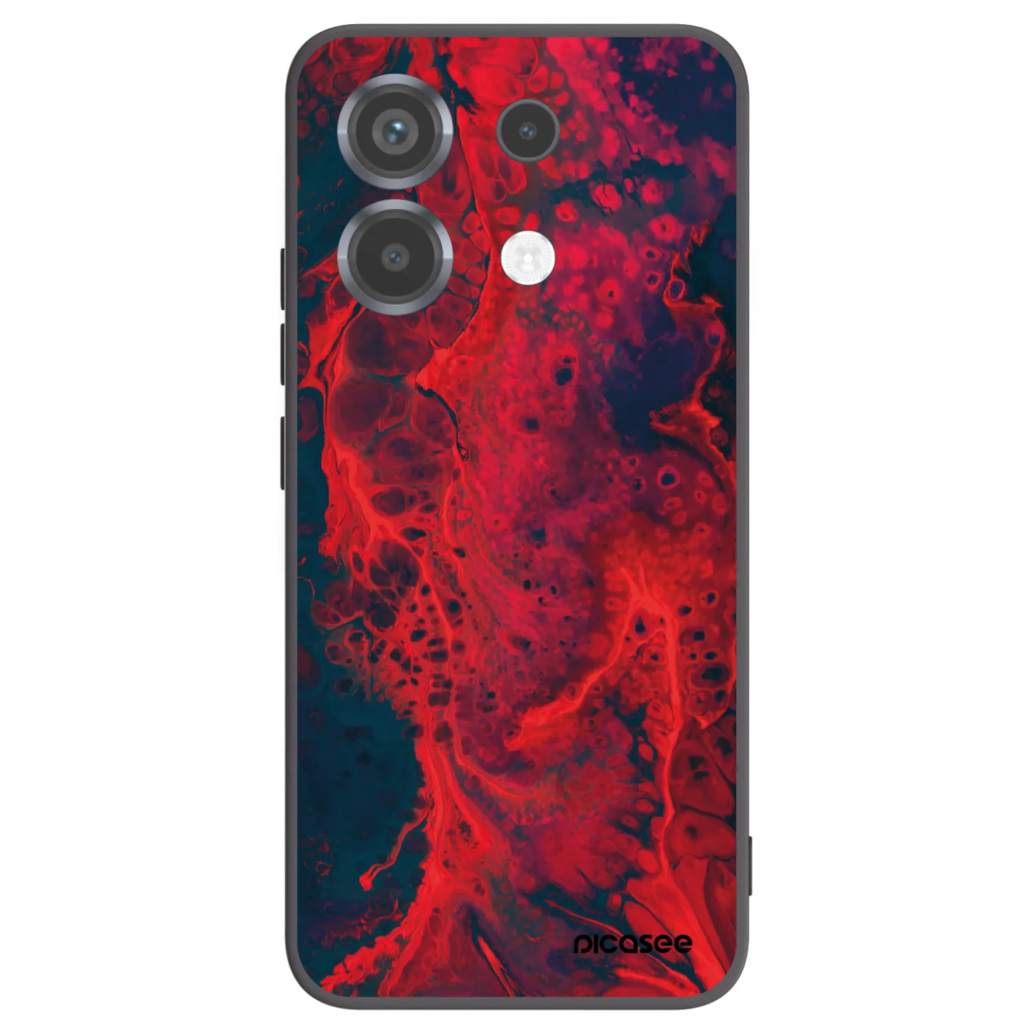 Picasee crna silikonska maskica za Xiaomi Poco X6 - Organic red