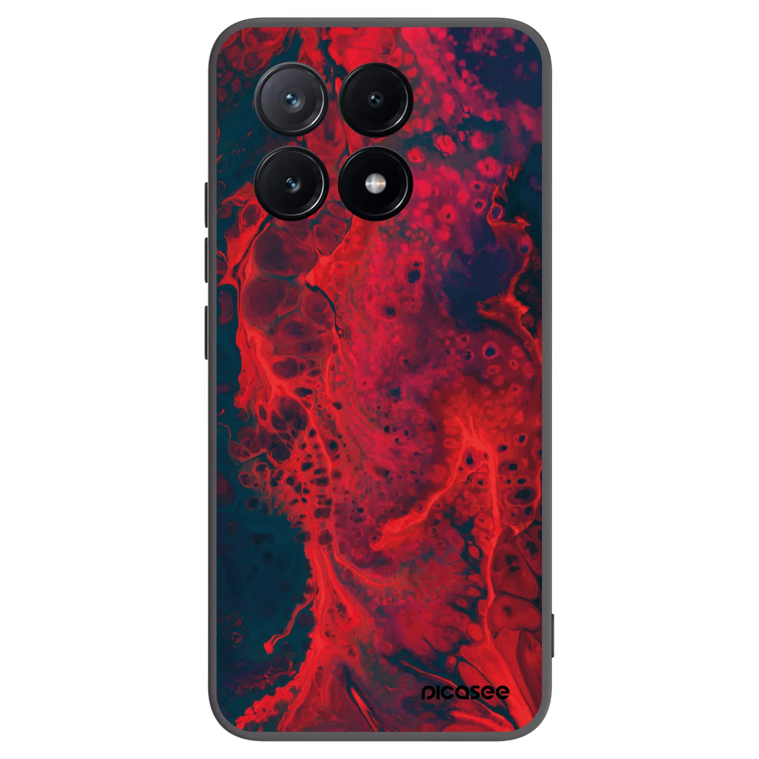Picasee crna silikonska maskica za Xiaomi Poco X6 Pro - Organic red
