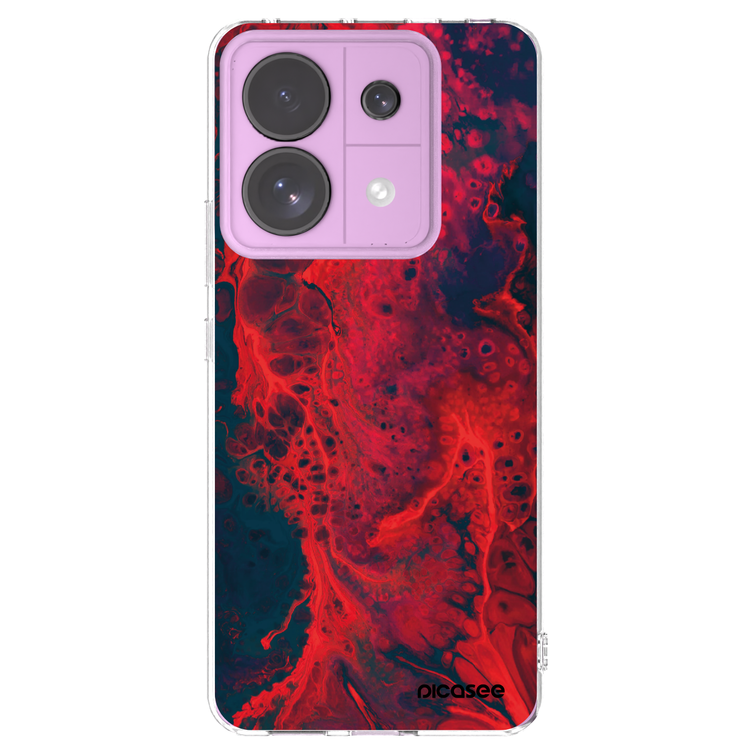 Picasee silikonska prozirna maskica za Xiaomi Redmi Note 13 Pro 5G - Organic red