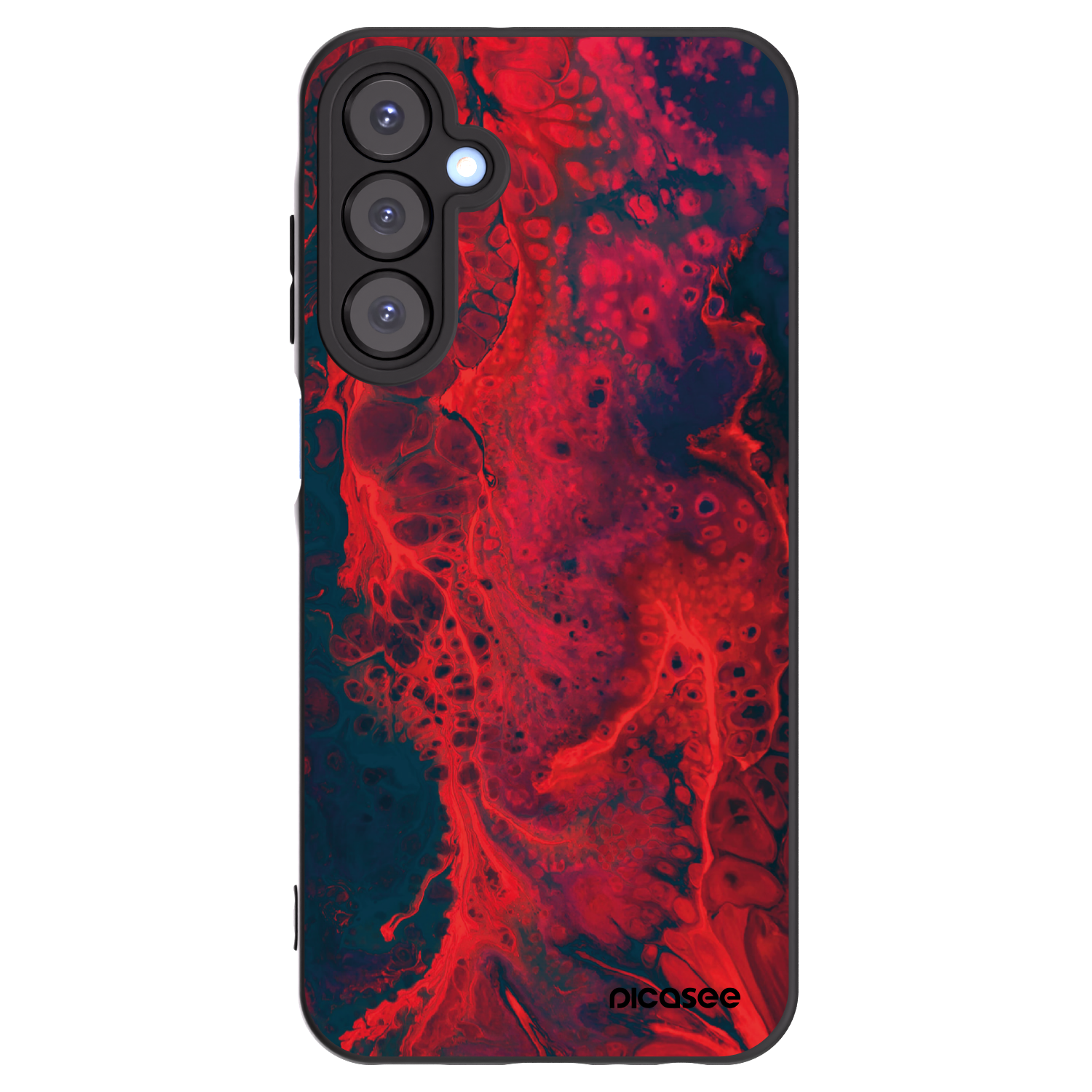 Picasee crna silikonska maskica za Samsung Galaxy A25 A256B 5G - Organic red