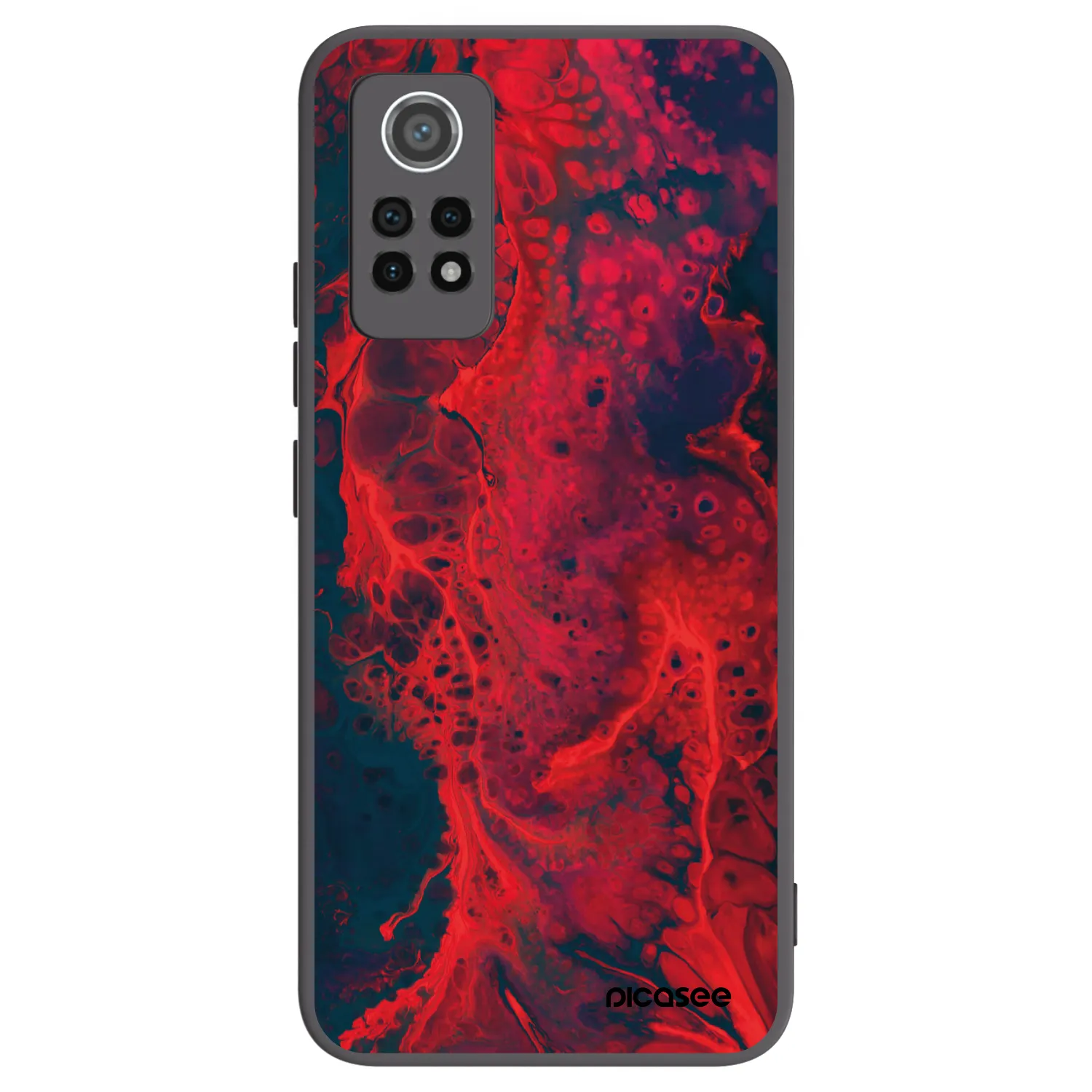 Picasee crna silikonska maskica za Xiaomi Redmi Note 12 Pro 4G - Organic red