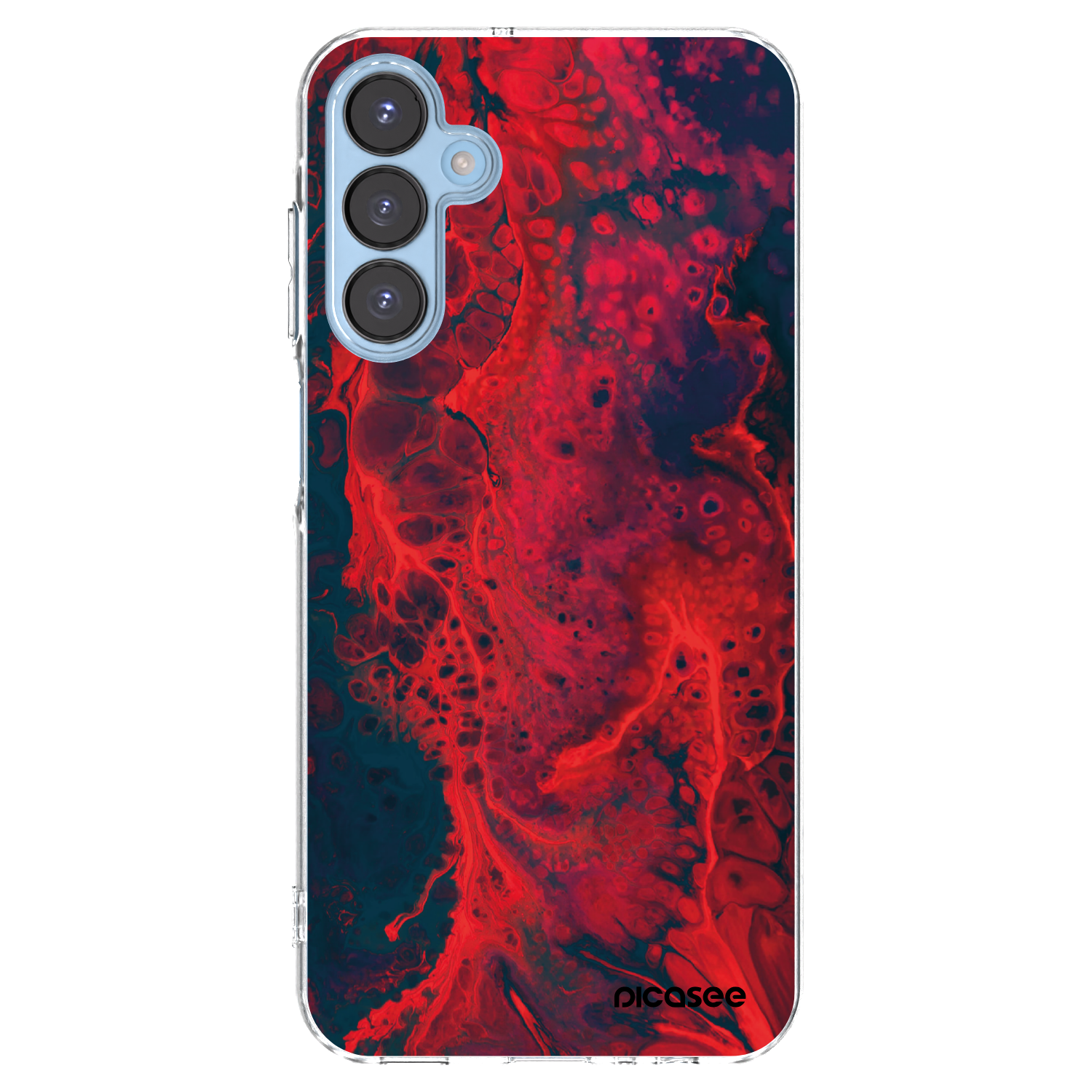 Picasee silikonska prozirna maskica za Samsung Galaxy A15 A156B 5G - Organic red