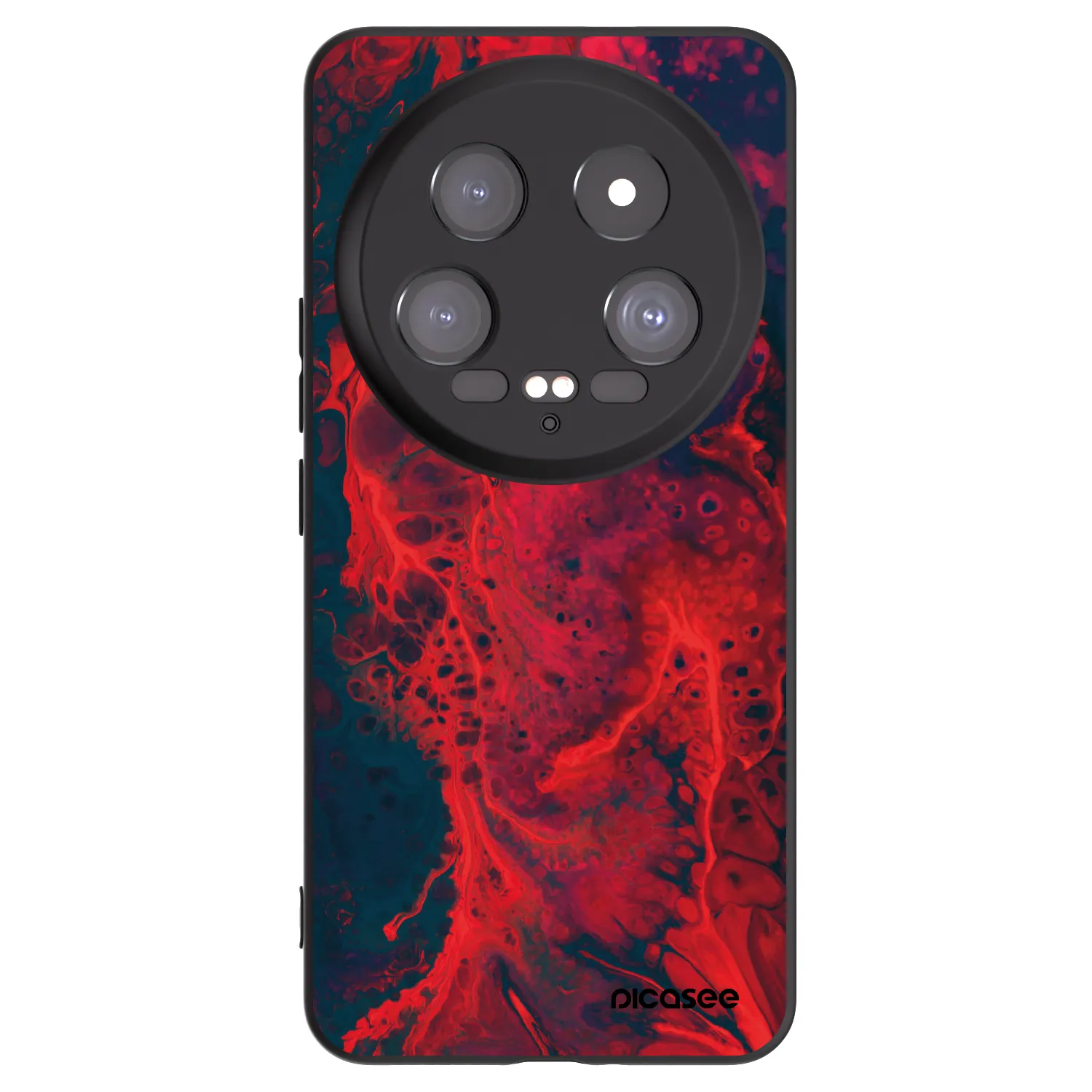 Picasee crna silikonska maskica za Xiaomi 14 Ultra - Organic red