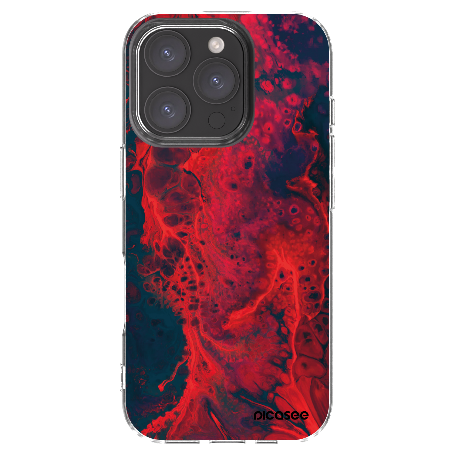 Picasee silikonska prozirna maskica za Apple iPhone 16 Pro - Organic red