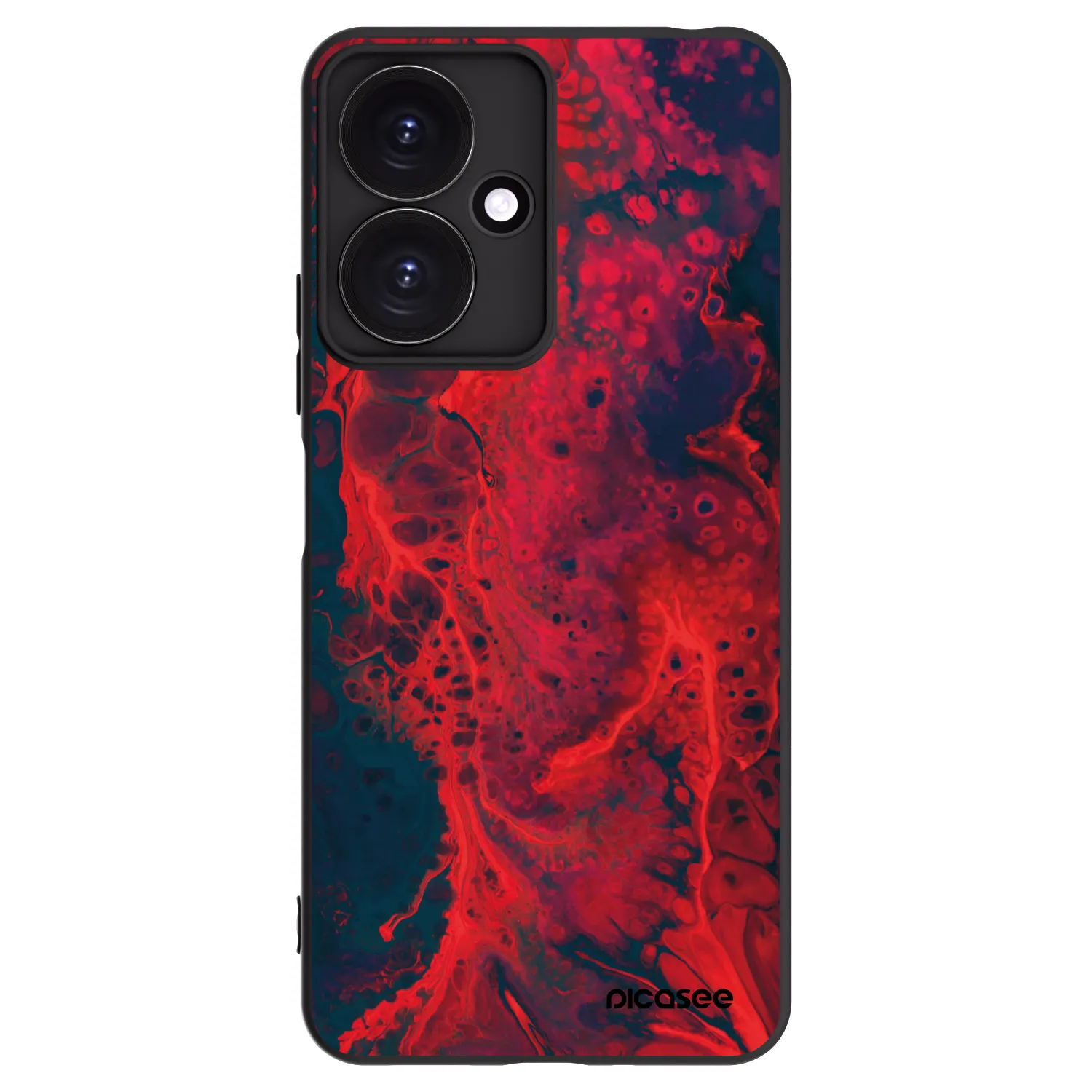 Picasee crna silikonska maskica za Xiaomi Redmi 13C 5G - Organic red