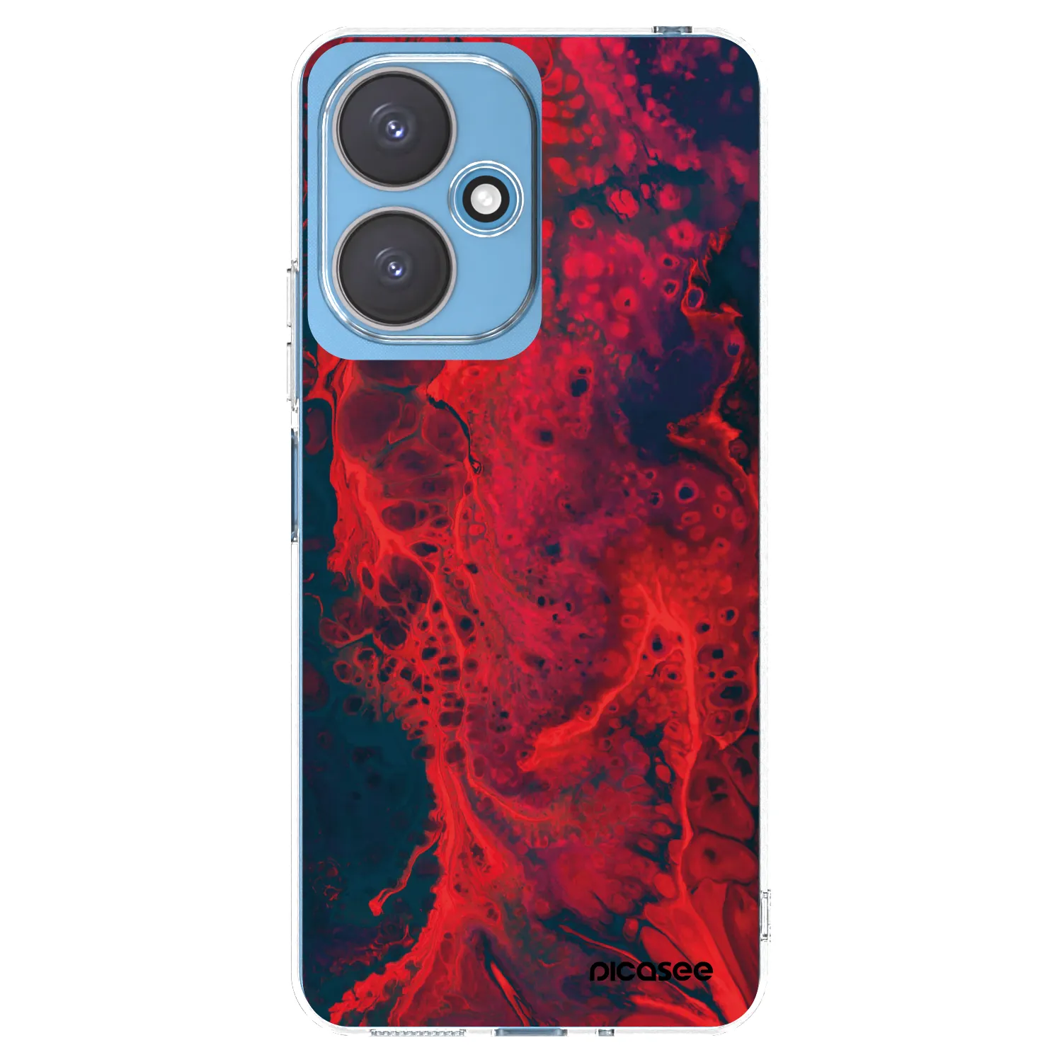 Picasee silikonska prozirna maskica za Xiaomi Redmi 13C 5G - Organic red