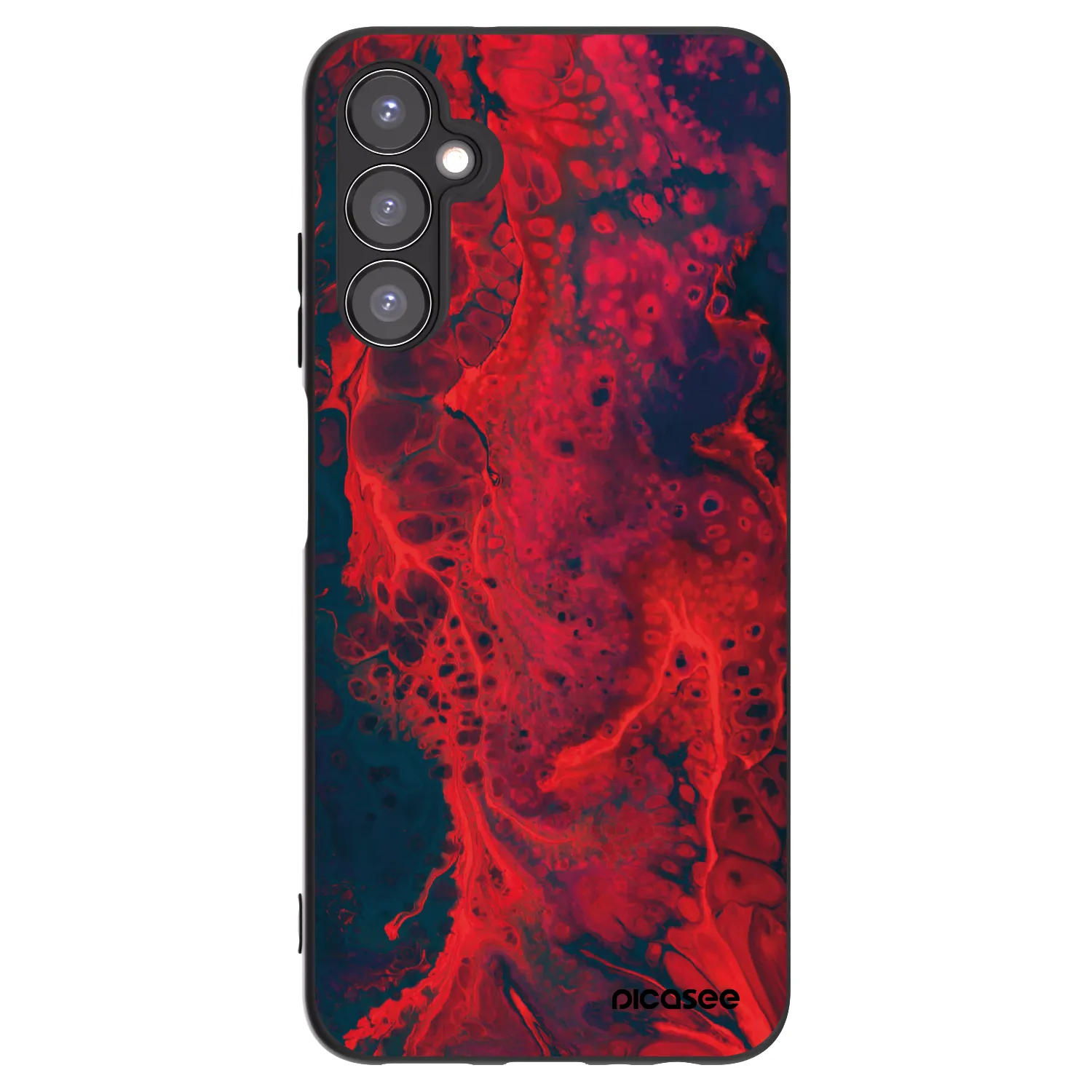 Picasee crna silikonska maskica za Samsung Galaxy A05s A057G - Organic red
