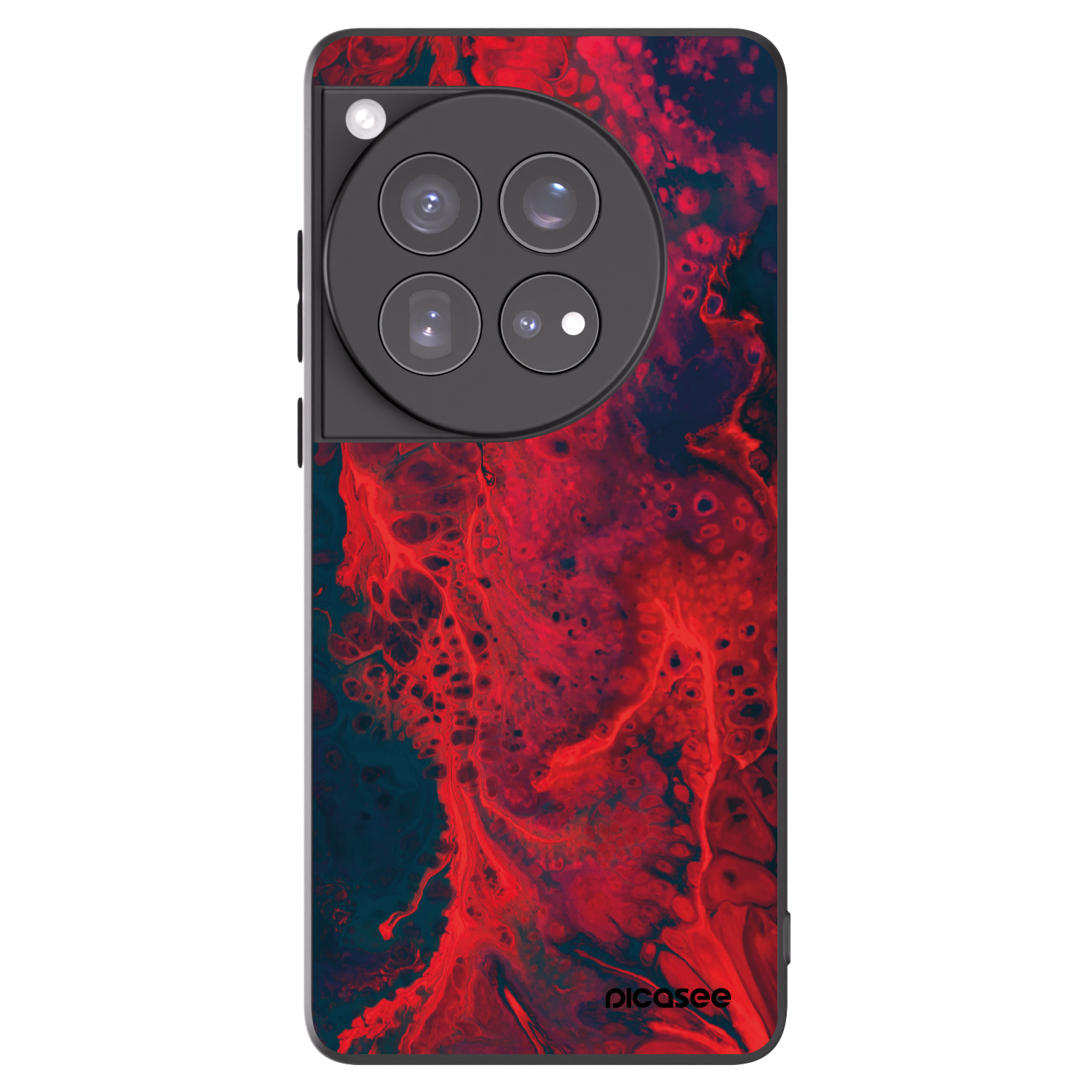 Picasee crna silikonska maskica za OnePlus 12 5G - Organic red