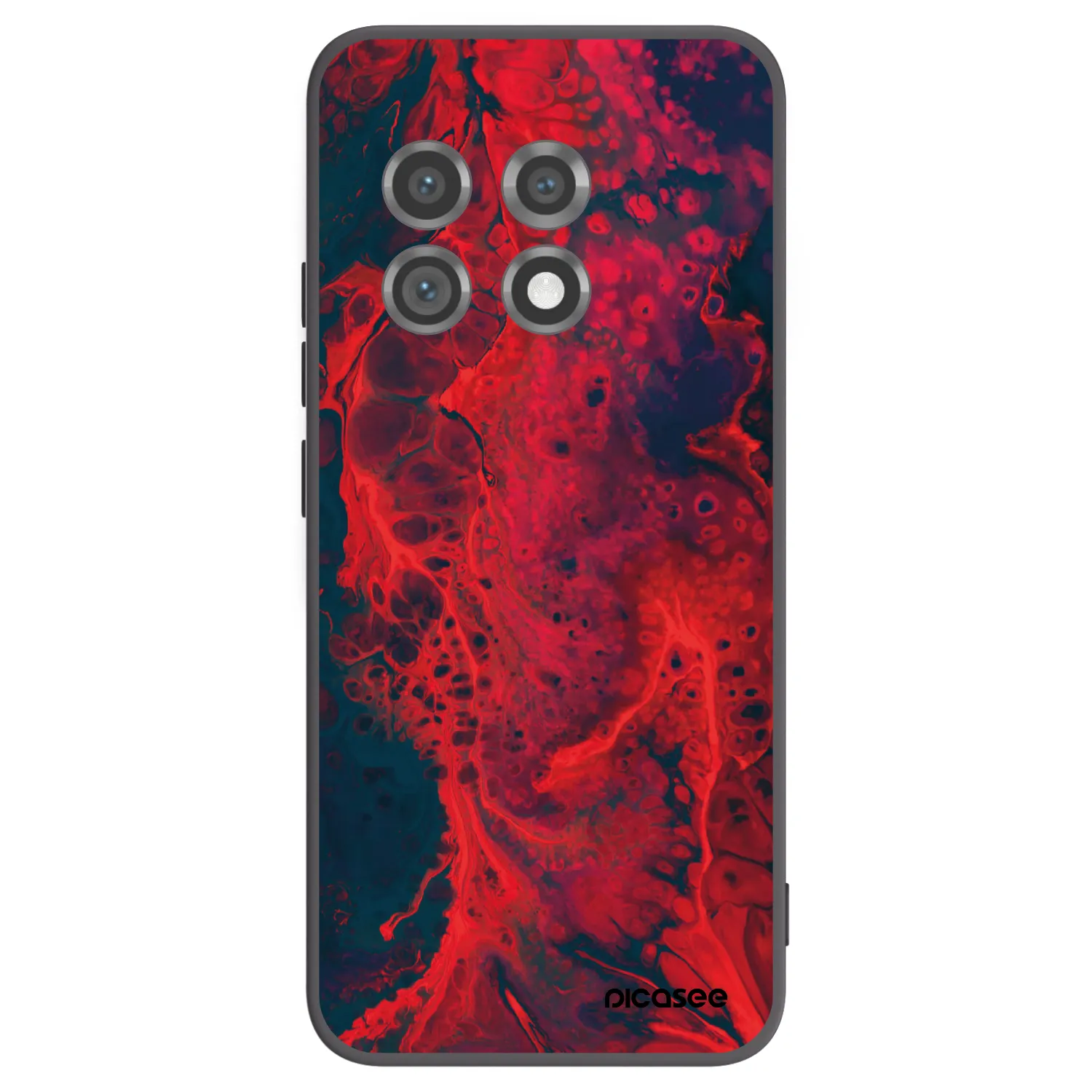 Picasee crna silikonska maskica za OnePlus 11 5G - Organic red