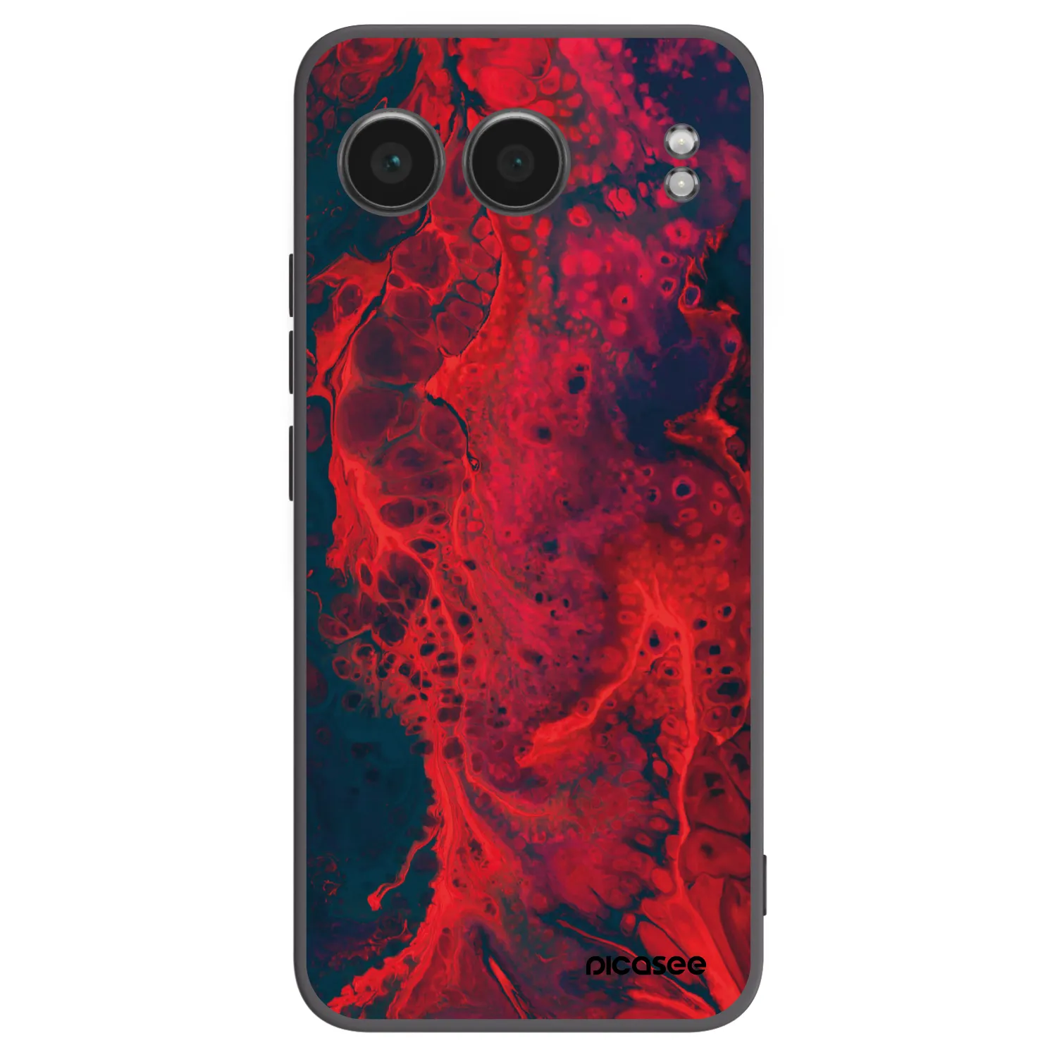 Picasee crna silikonska maskica za OnePlus Nord 4 - Organic red
