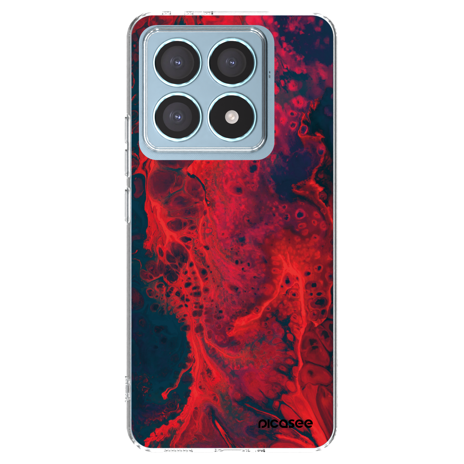 Picasee silikonska prozirna maskica za Xiaomi 14T Pro - Organic red