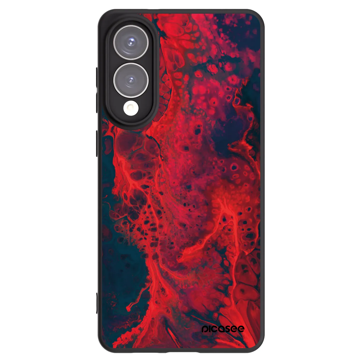 Picasee crna silikonska maskica za Samsung Galaxy S25 Edge 5G - Organic red