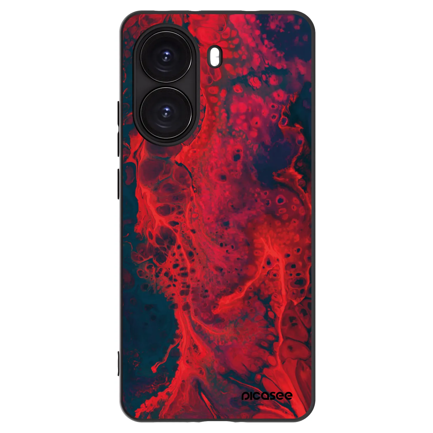 Picasee crna silikonska maskica za Xiaomi Poco X7 Pro 5G - Organic red