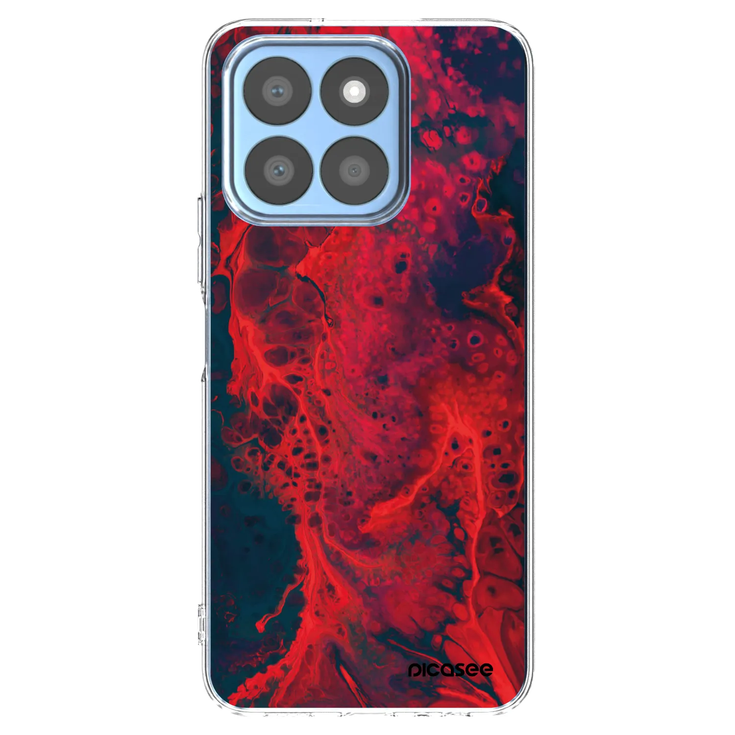 Picasee silikonska prozirna maskica za Honor X8c - Organic red