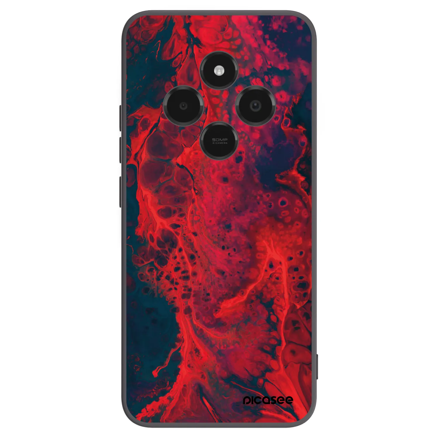 Picasee crna silikonska maskica za Xiaomi Poco C75 - Organic red