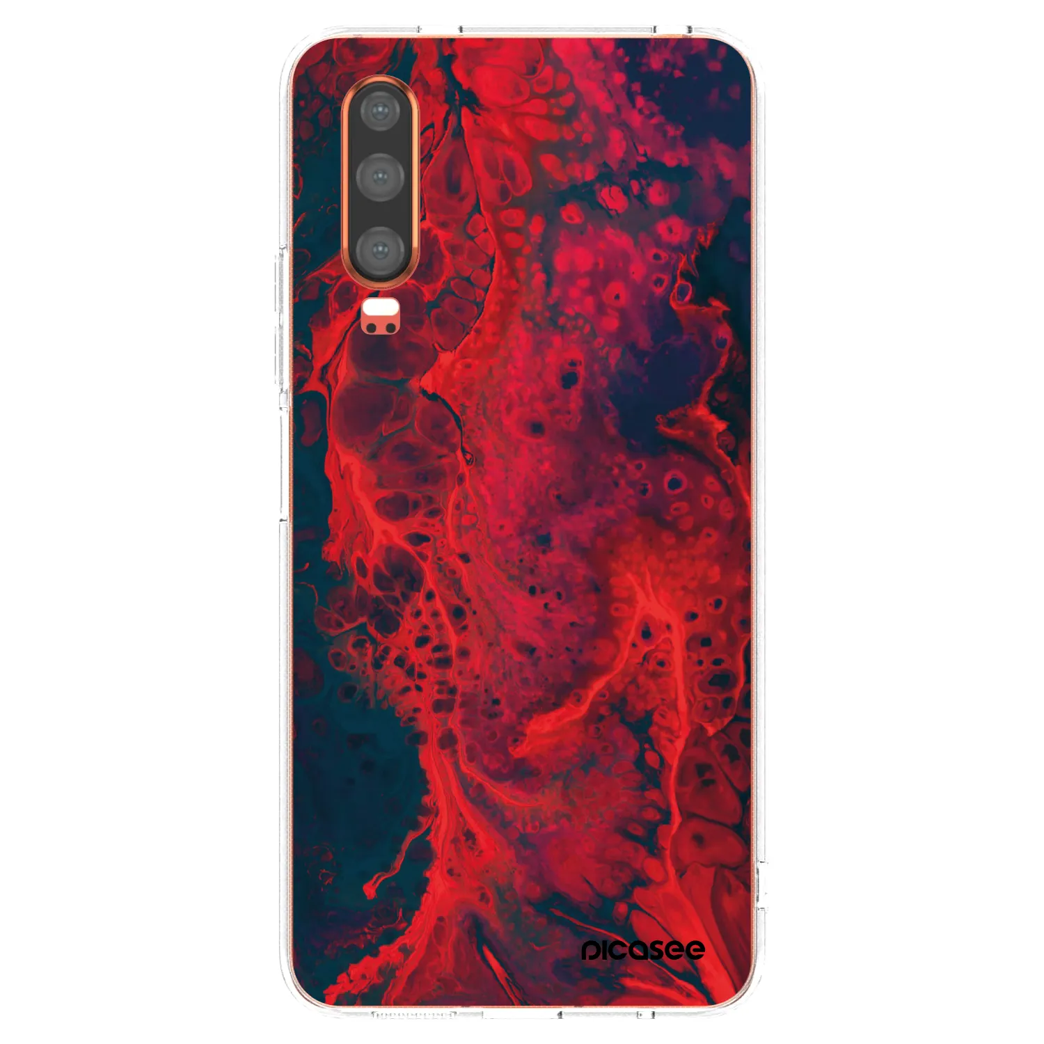 Picasee silikonska prozirna maskica za Huawei P30 - Organic red