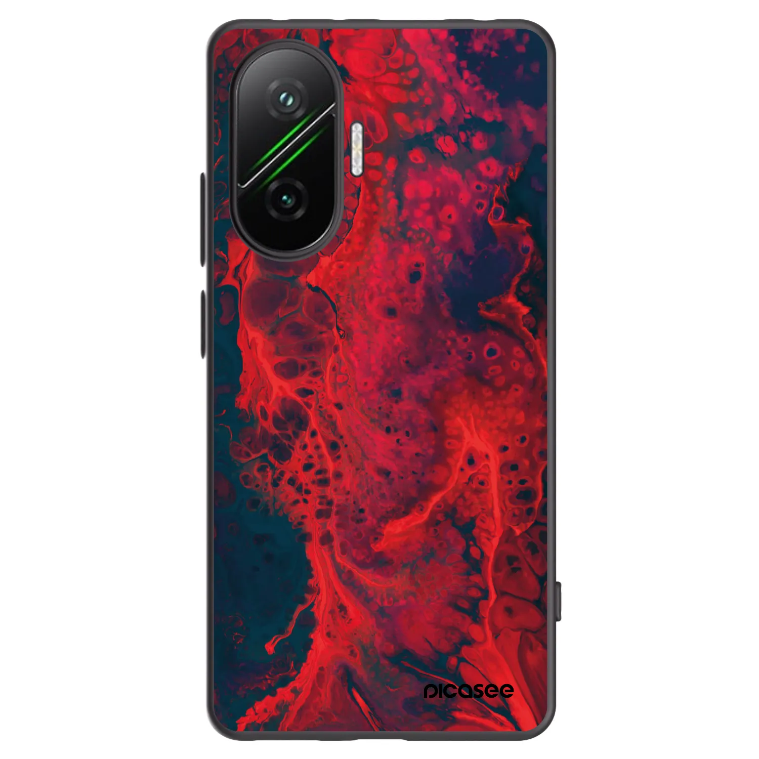 Picasee crna silikonska maskica za Xiaomi Poco F7 Pro 5G - Organic red