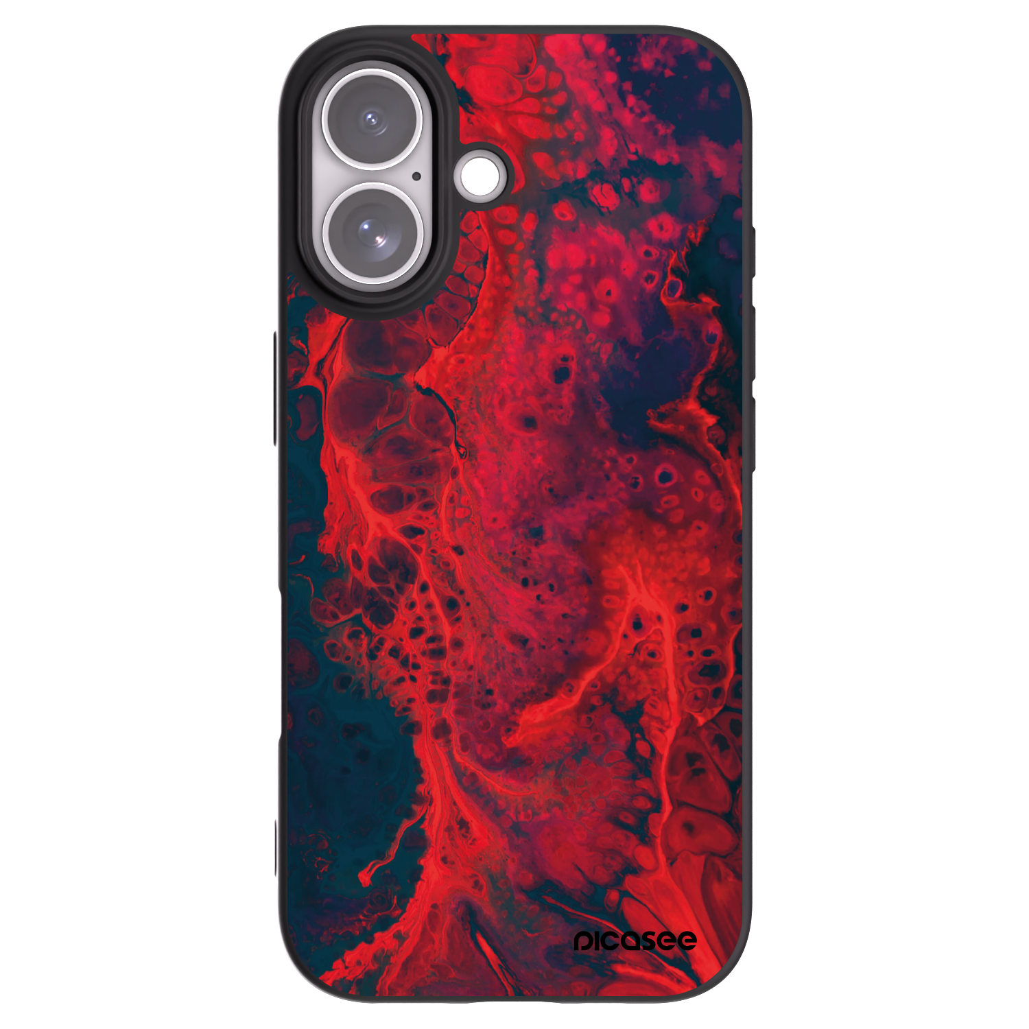 Picasee crna silikonska maskica za Apple iPhone 17 - Organic red